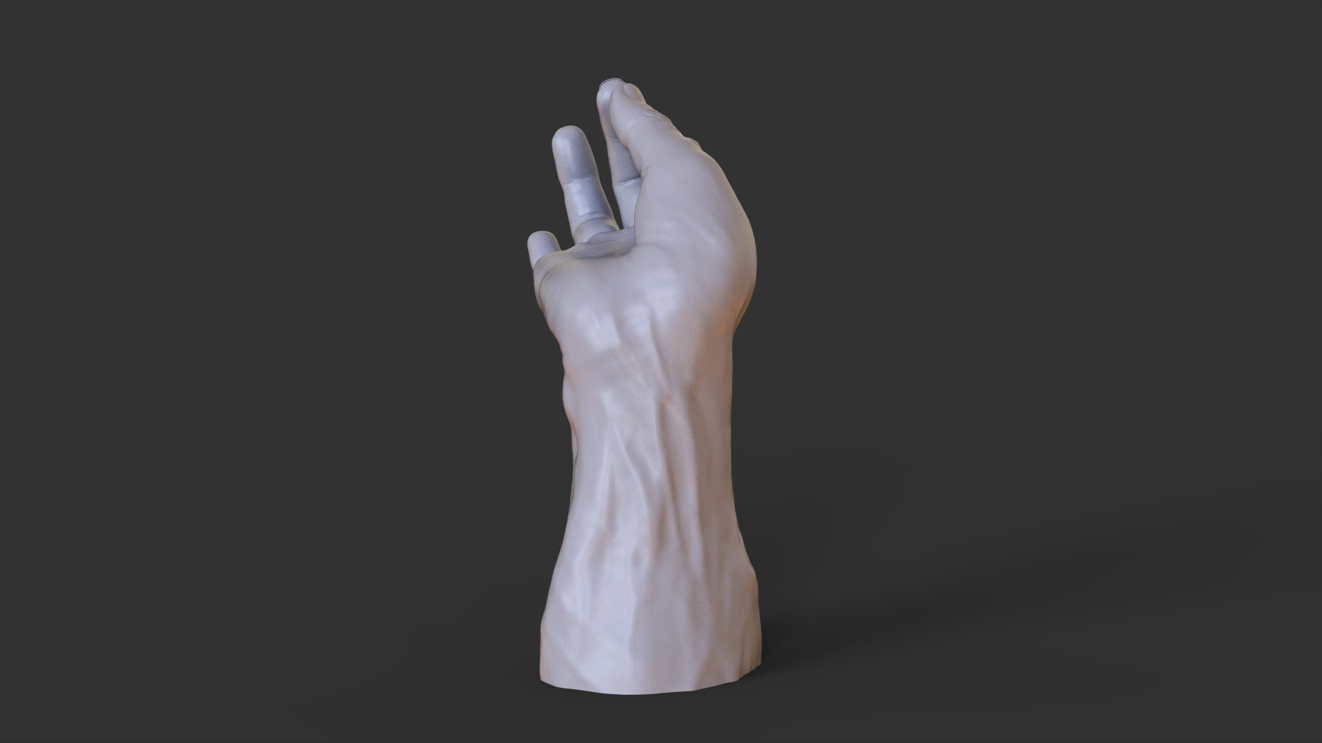 Male Hand Pose 3D print model_3