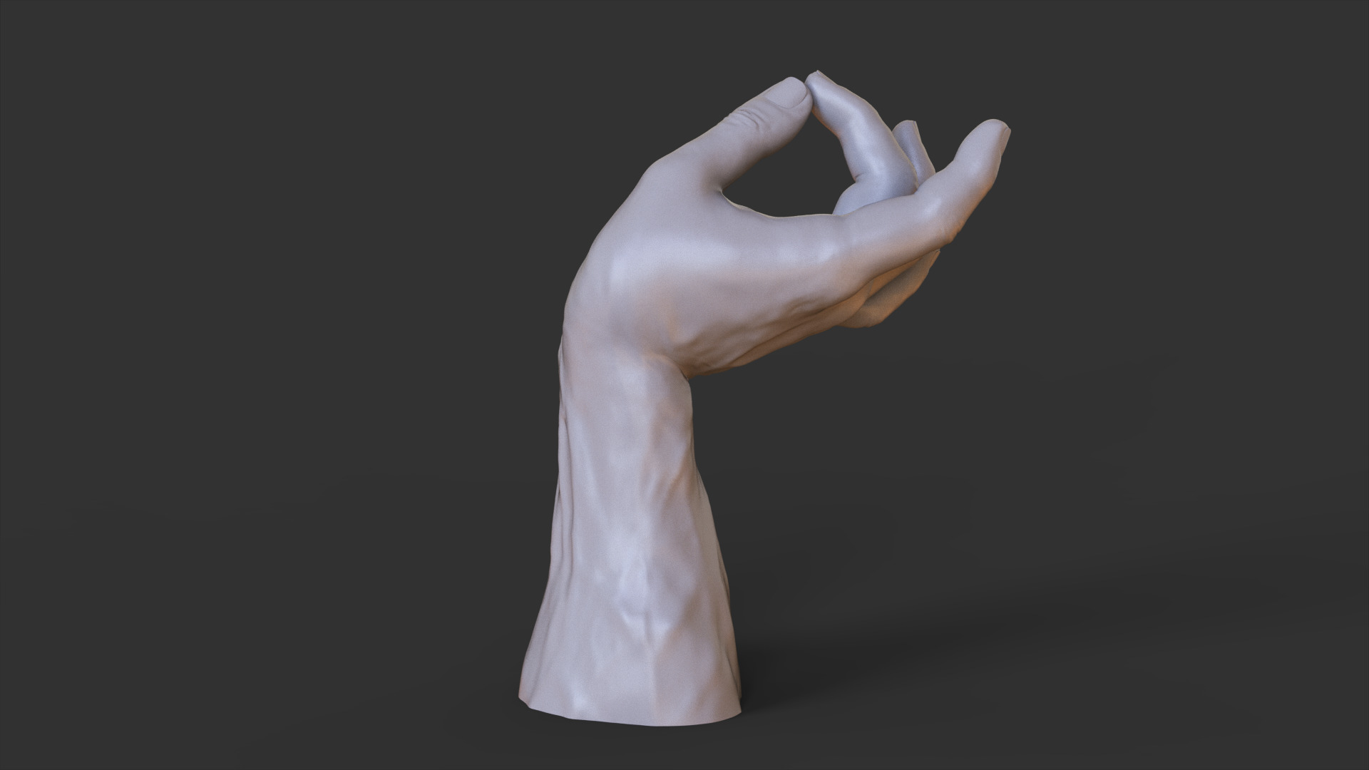 Male Hand Pose 3D print model_5