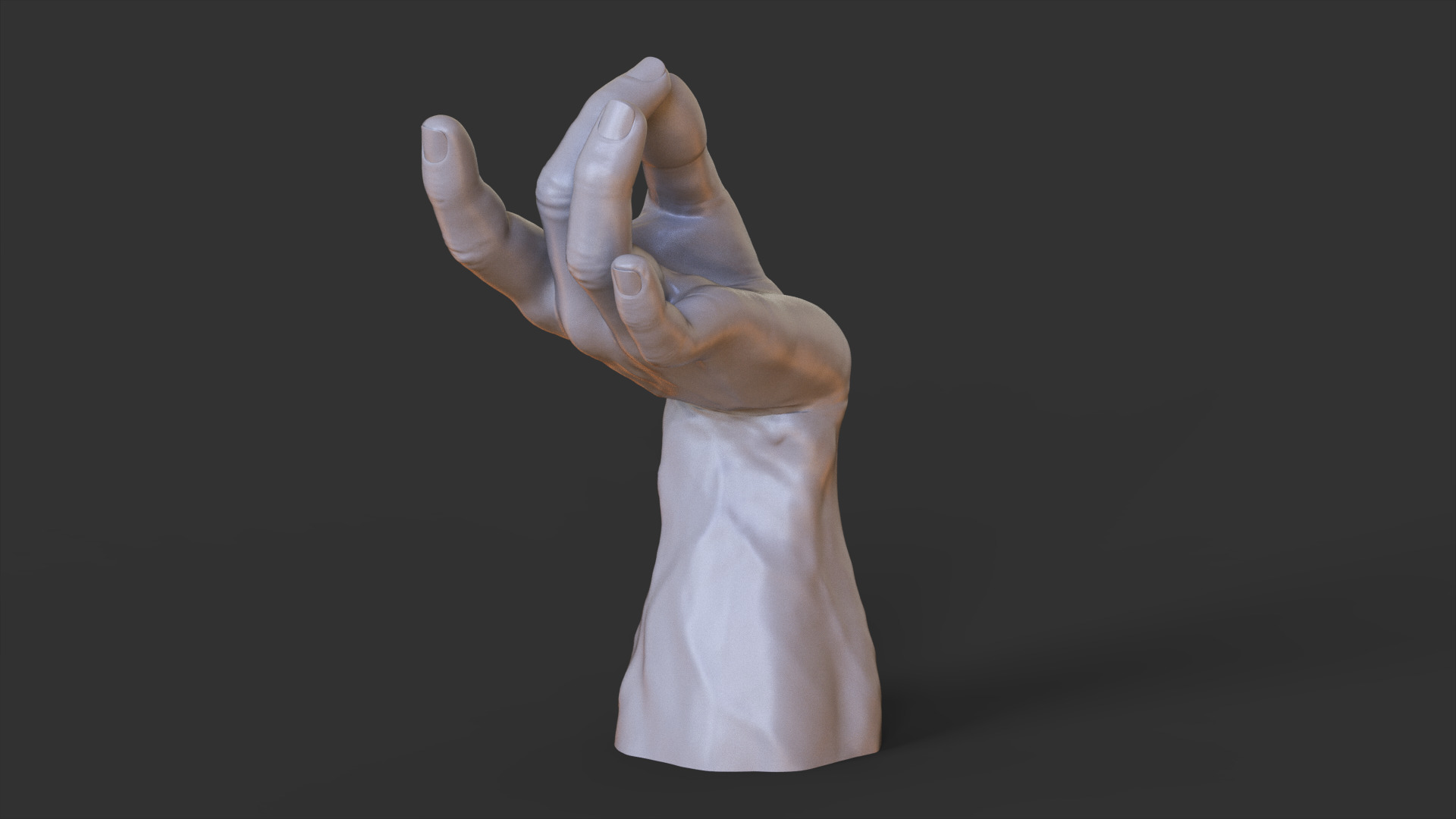 Male Hand Pose 3D print model_8