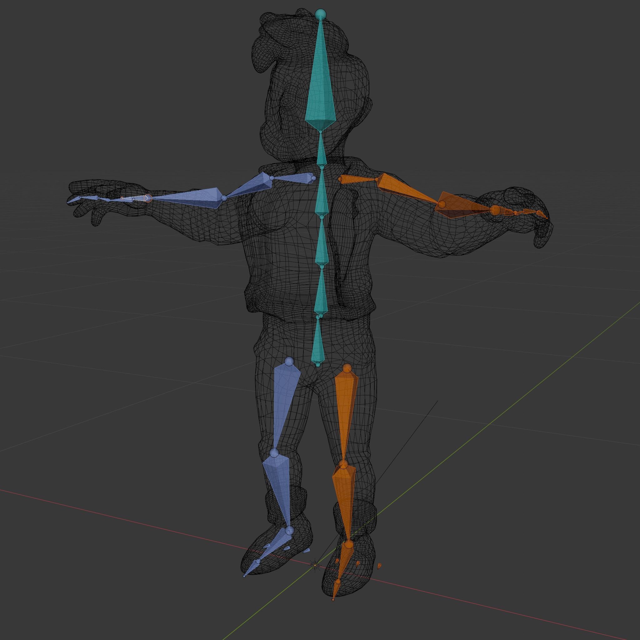 Casual Bearded Man Character  Rigged and Animated Low-poly 3D model_5