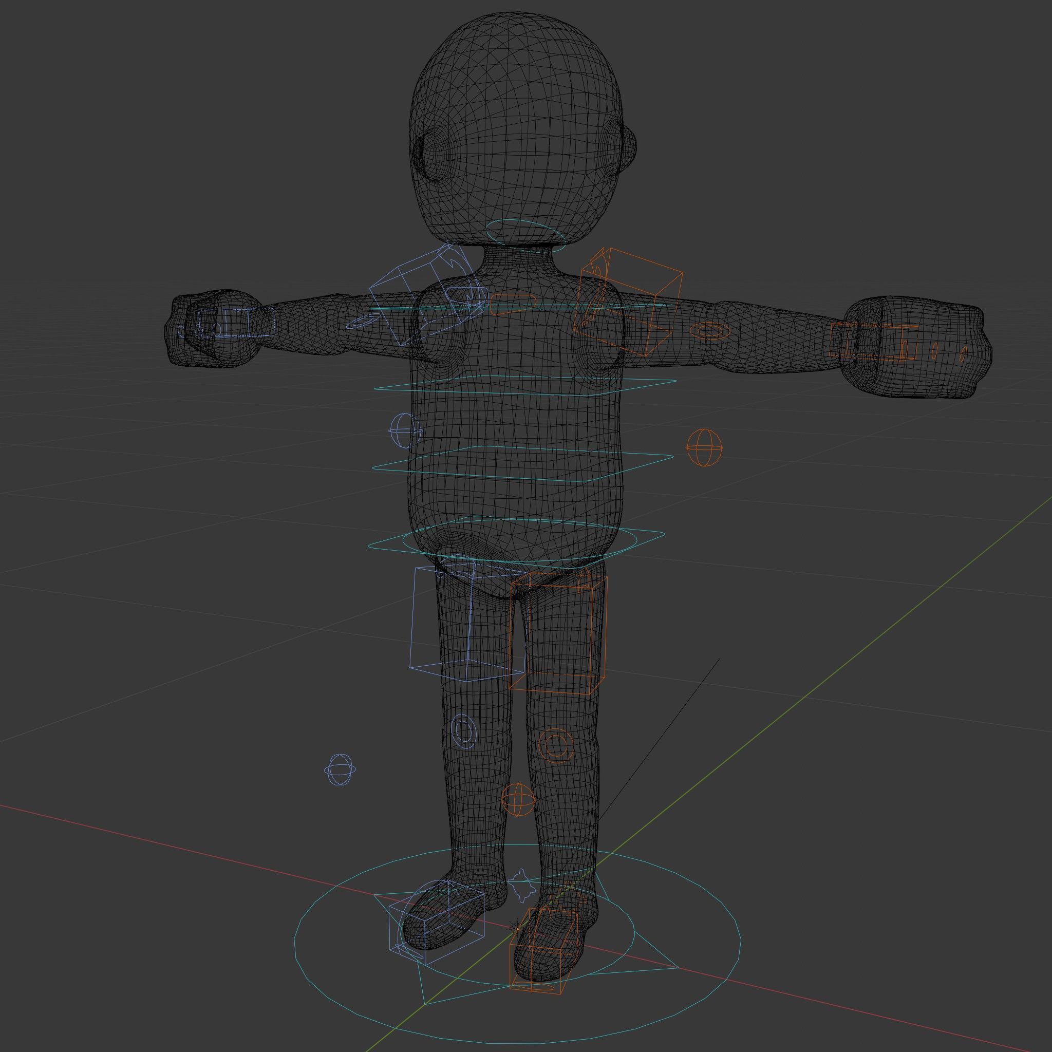 Minimalist Character Rigged and Animated Model for Games and VR Low-poly 3D model_5