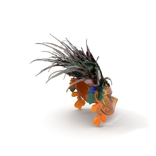 Venetian Peacock Feather Mask Model Pack Low-poly 3D model