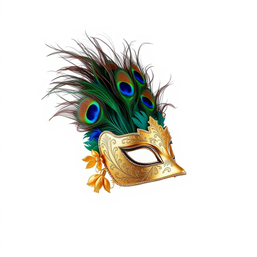 Venetian Peacock Feather Mask Model Pack Low-poly 3D model_2