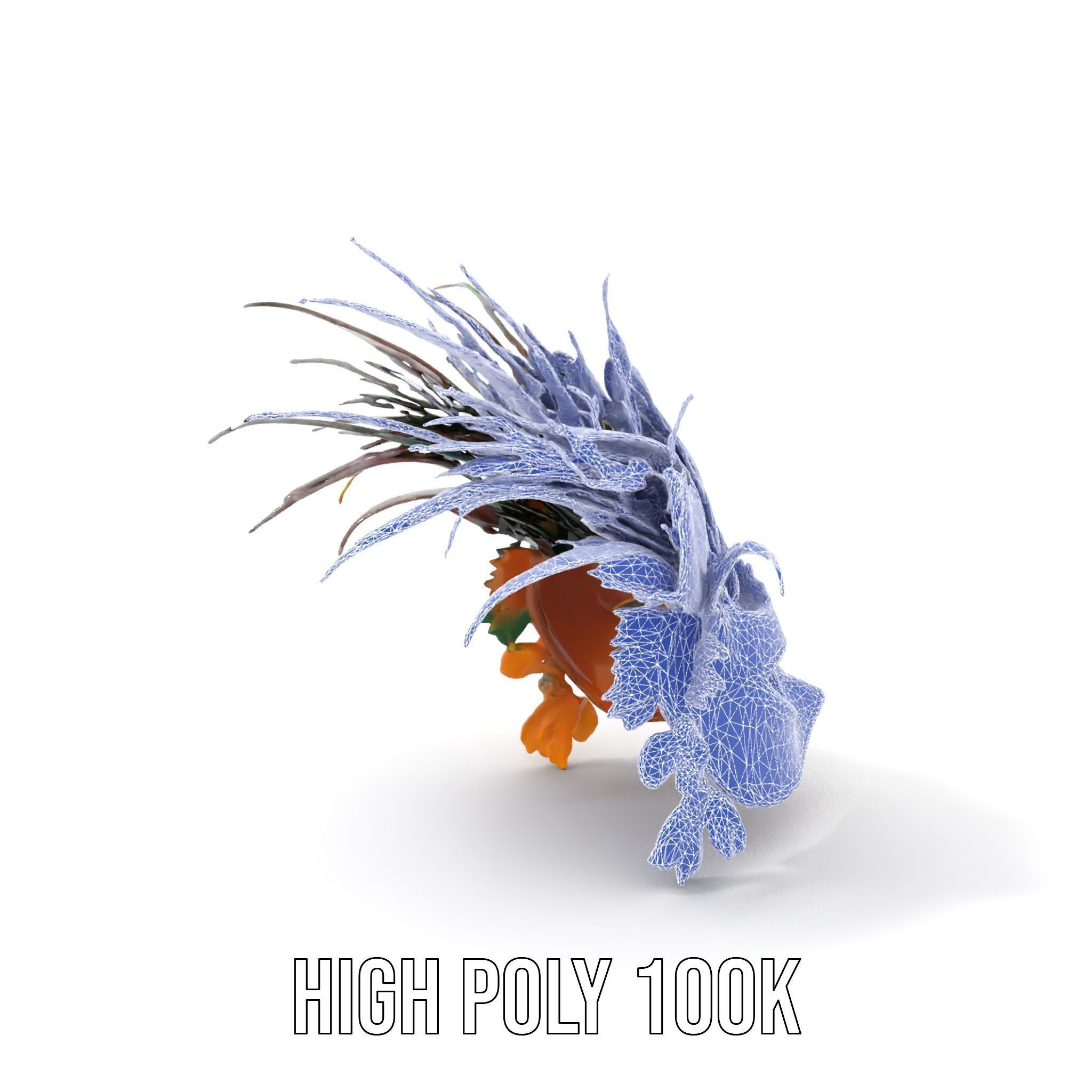 Venetian Peacock Feather Mask Model Pack Low-poly 3D model_4