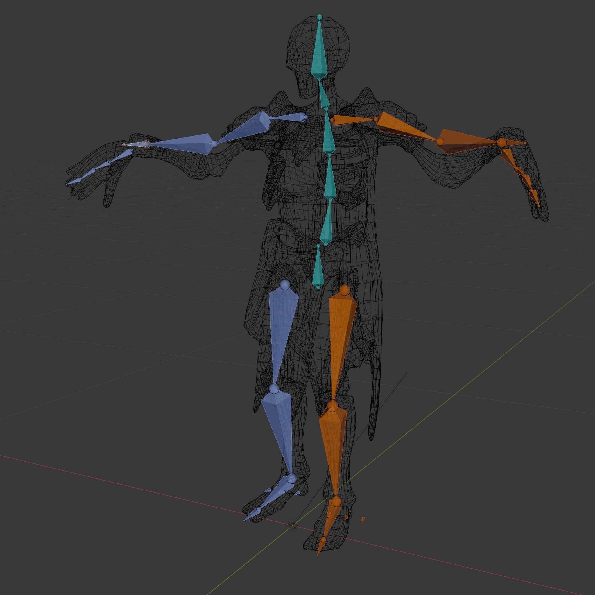 Skeleton Warrior Character Model  Rigged and Animated Low-poly 3D model_5