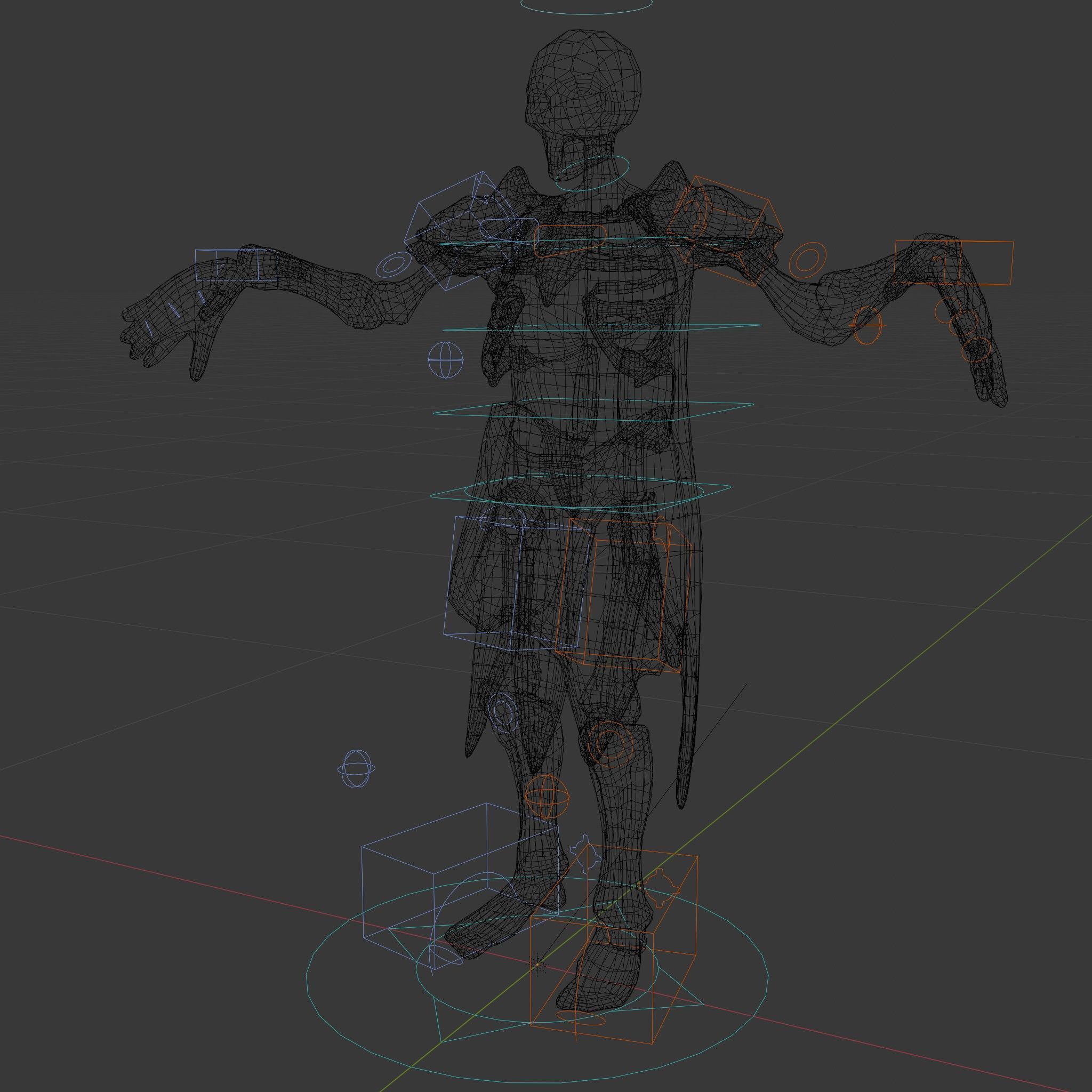 Skeleton Warrior Character Model  Rigged and Animated Low-poly 3D model_6