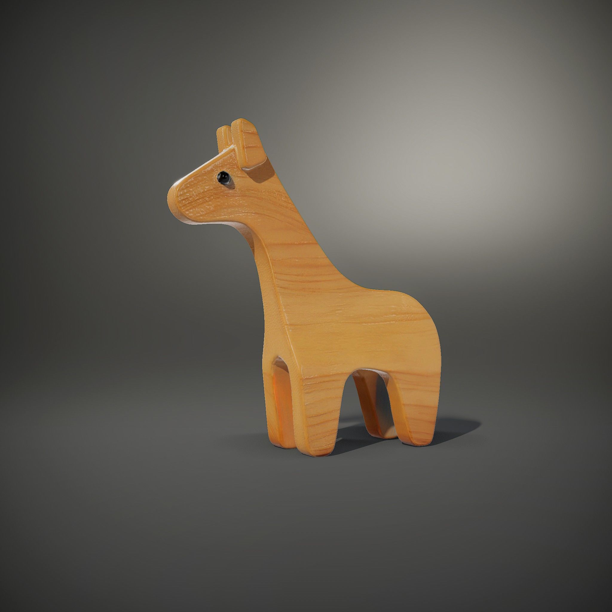 Wooden Giraffe Toy model pack Low-poly 3D model_34