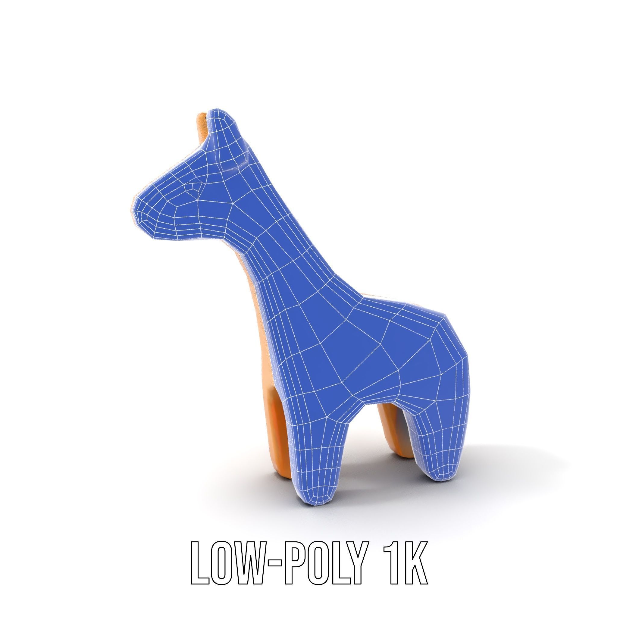 Wooden Giraffe Toy model pack Low-poly 3D model_19