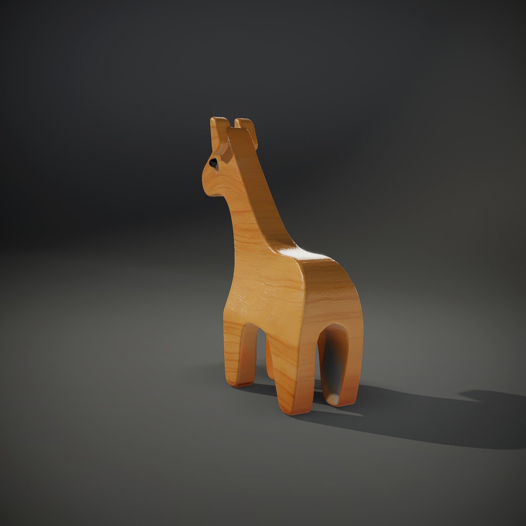 Wooden Giraffe Toy model pack Low-poly 3D model_33