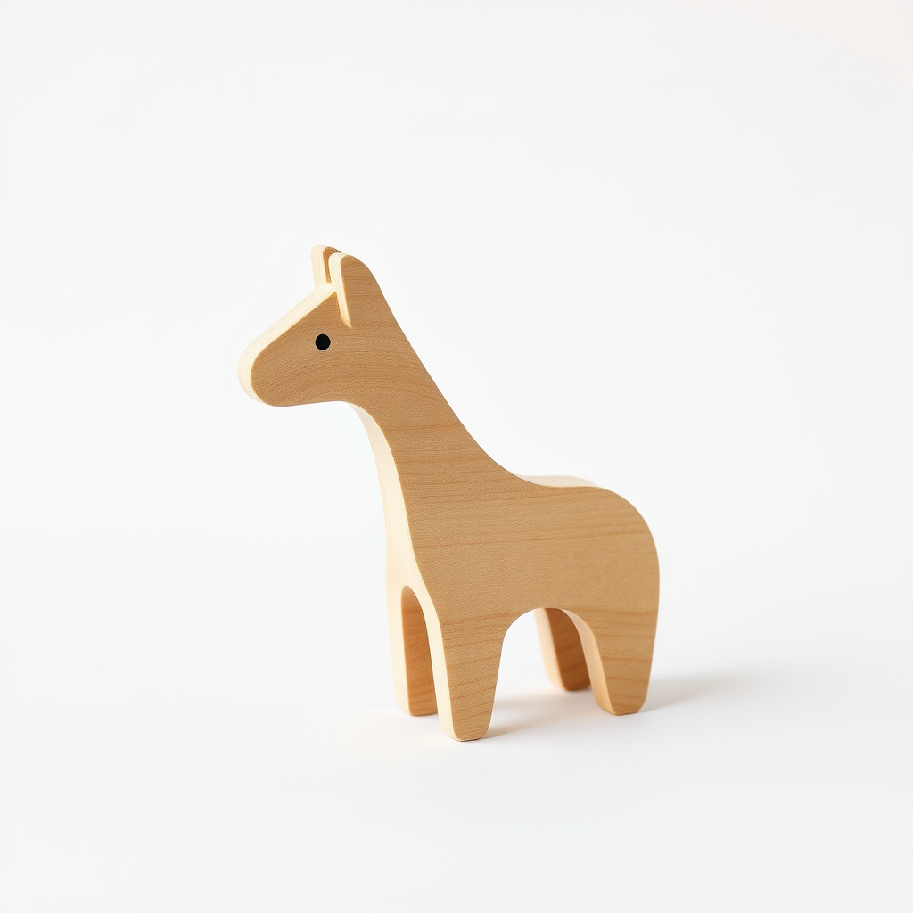 Wooden Giraffe Toy model pack Low-poly 3D model_2