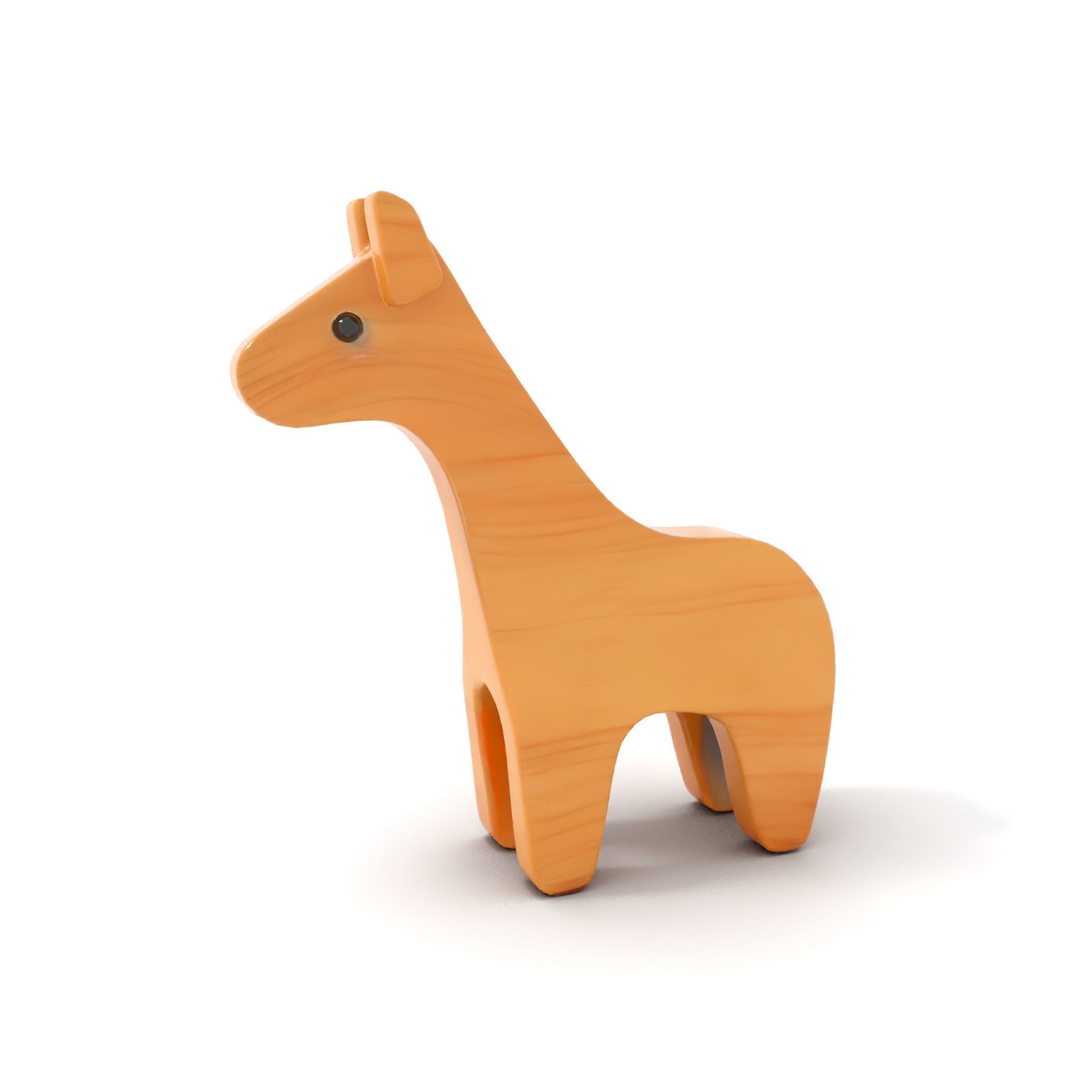Wooden Giraffe Toy model pack Low-poly 3D model_12
