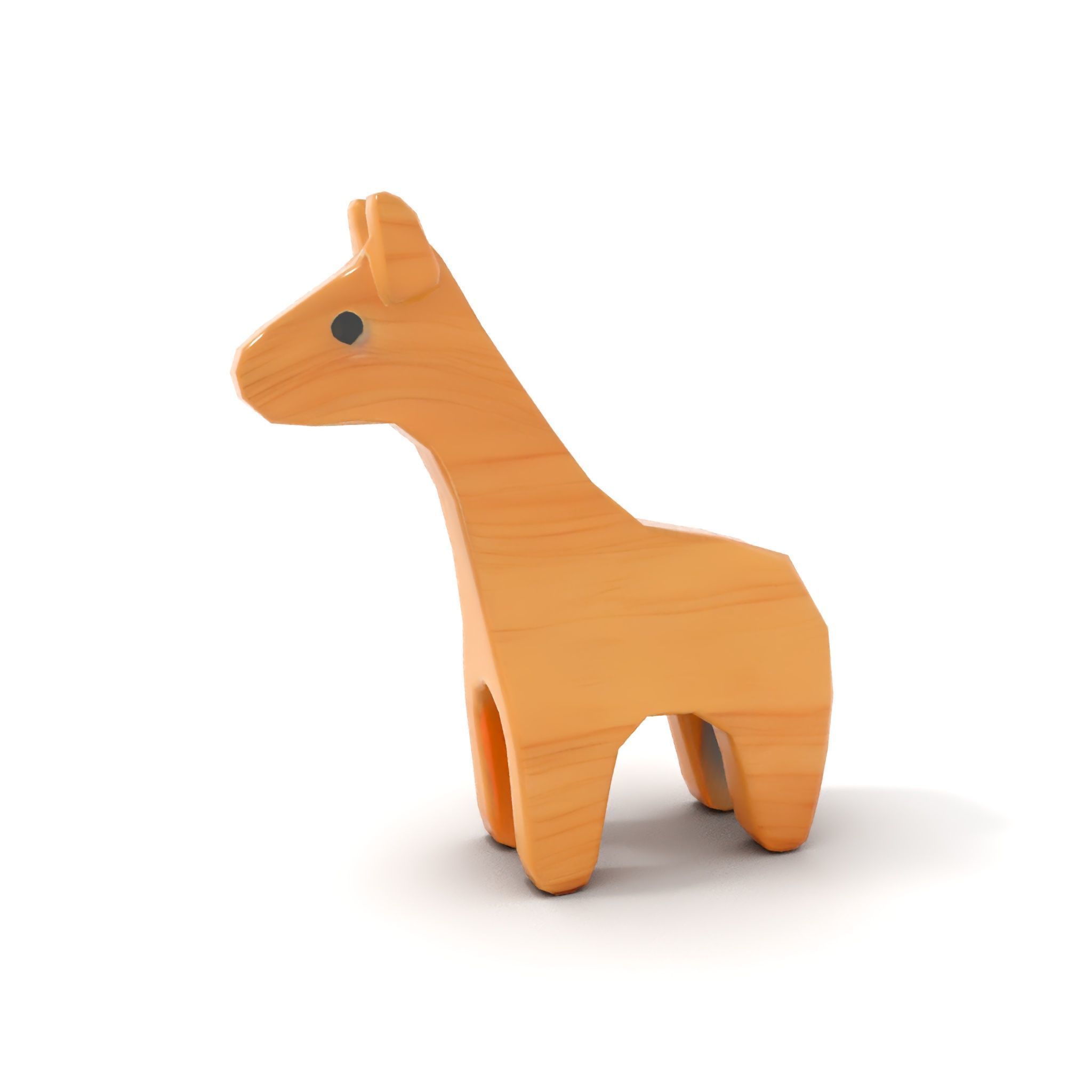 Wooden Giraffe Toy model pack Low-poly 3D model_8