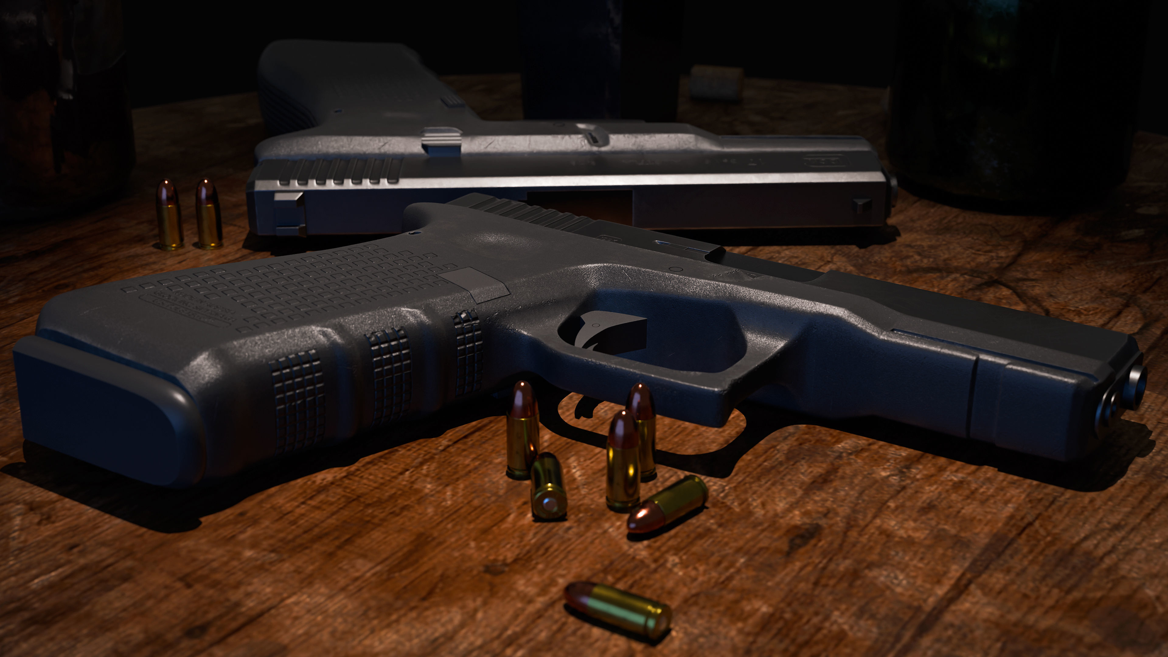 GLOCK 17 handgun high poly 3D model_2