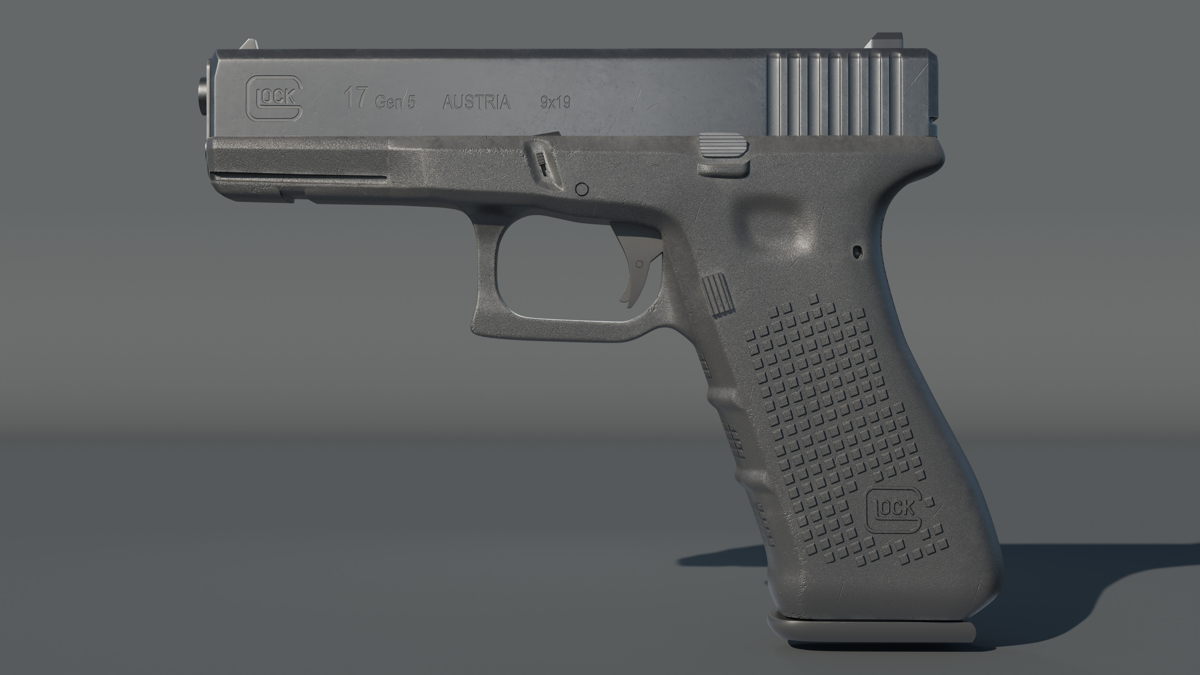 GLOCK 17 handgun high poly 3D model_7