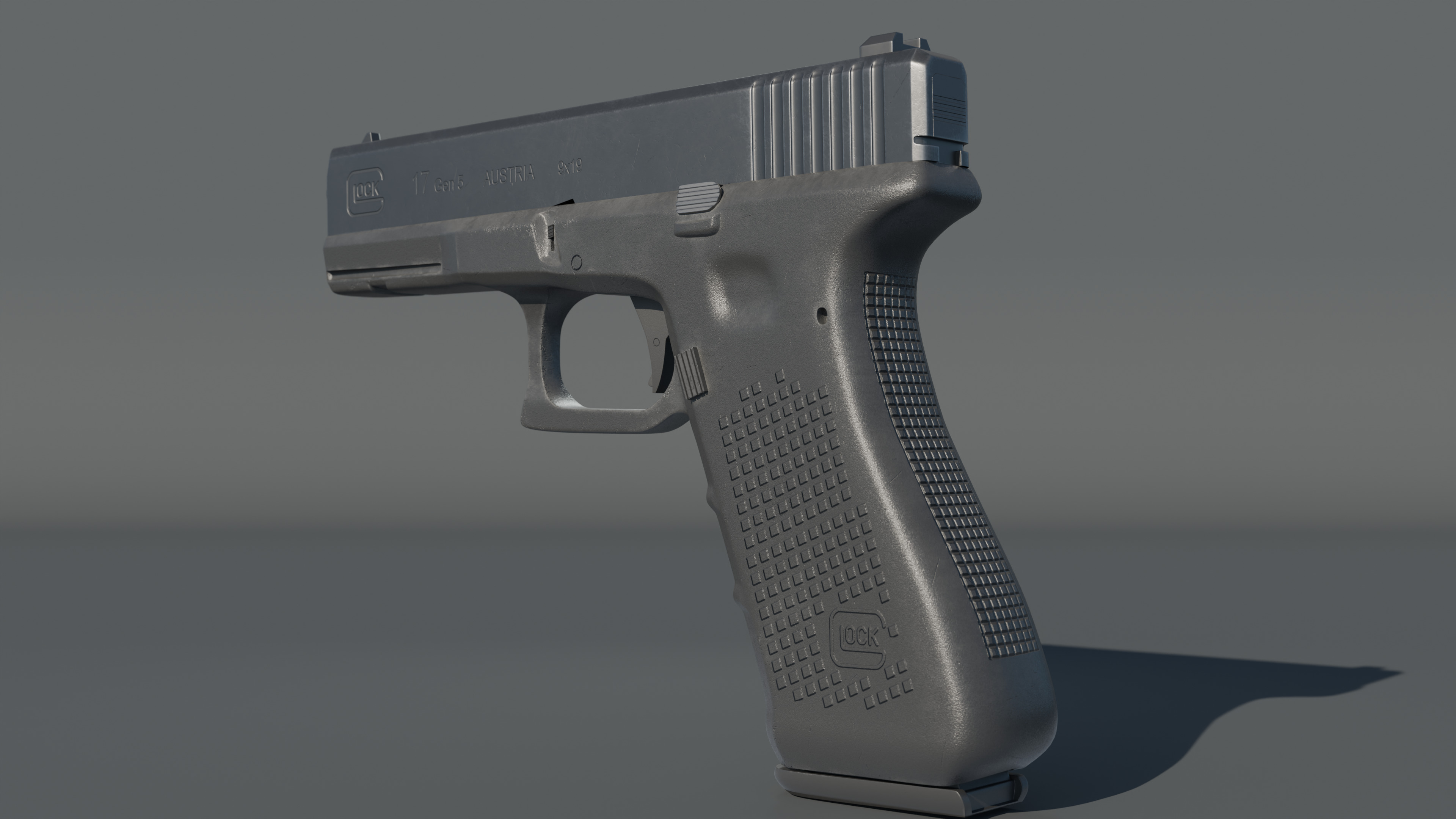 GLOCK 17 handgun high poly 3D model_4