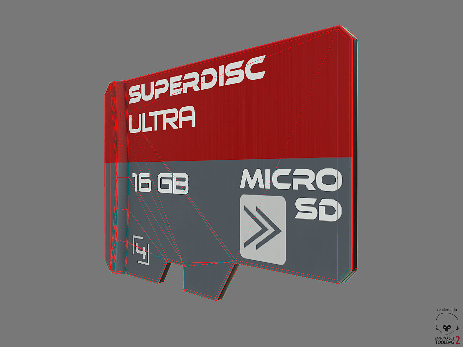 Micro SD Card PBR Low-poly 3D model_6