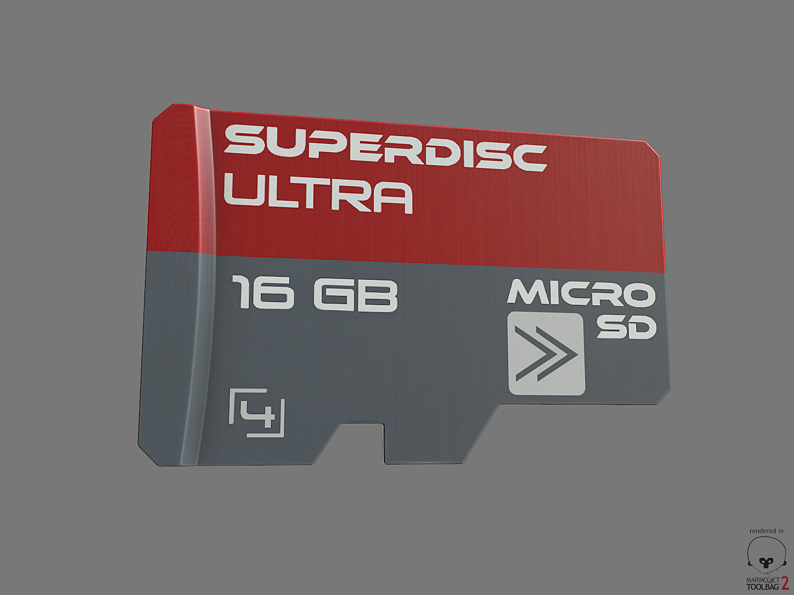 Micro SD Card PBR Low-poly 3D model_3