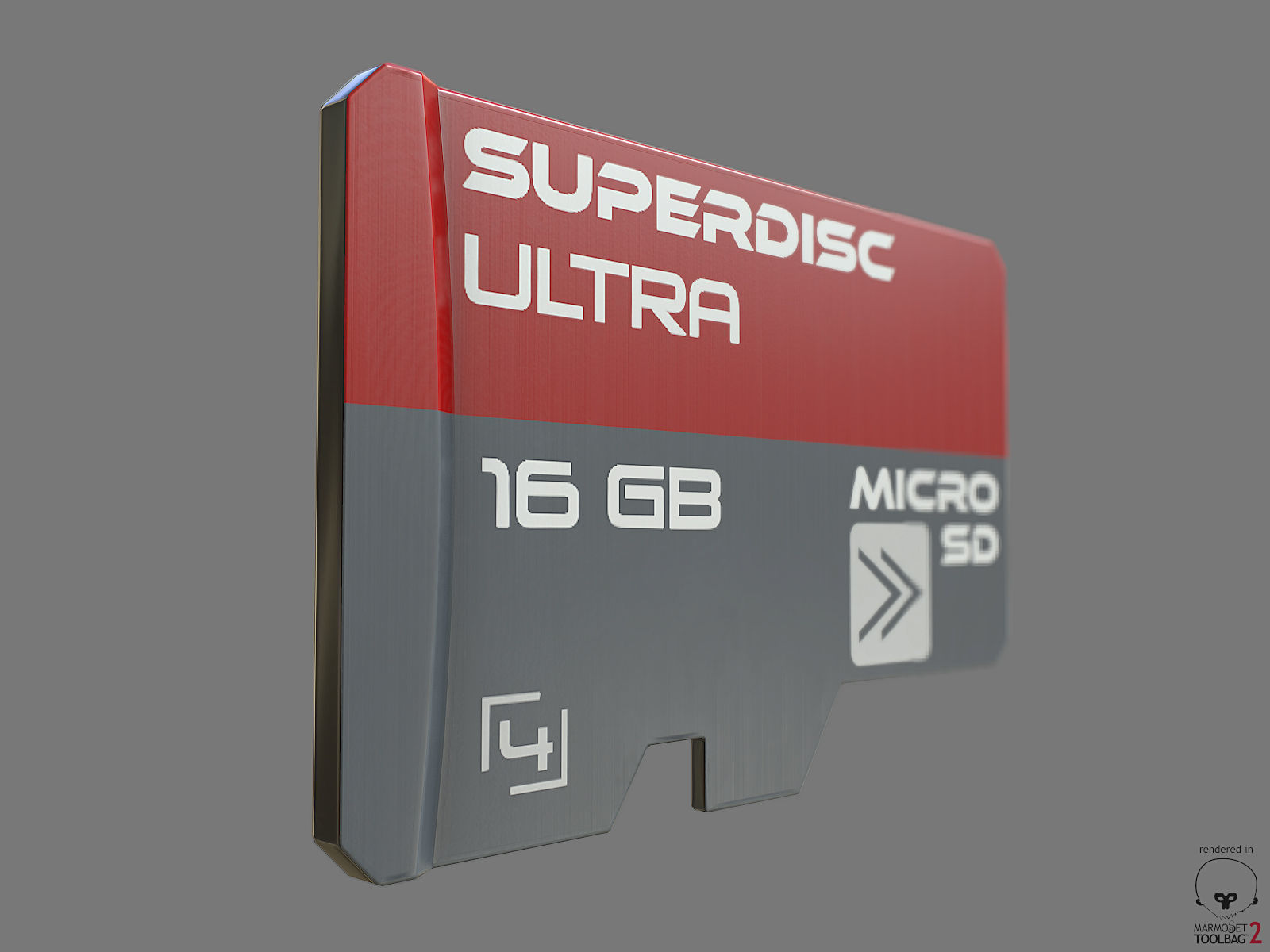 Micro SD Card PBR Low-poly 3D model_2