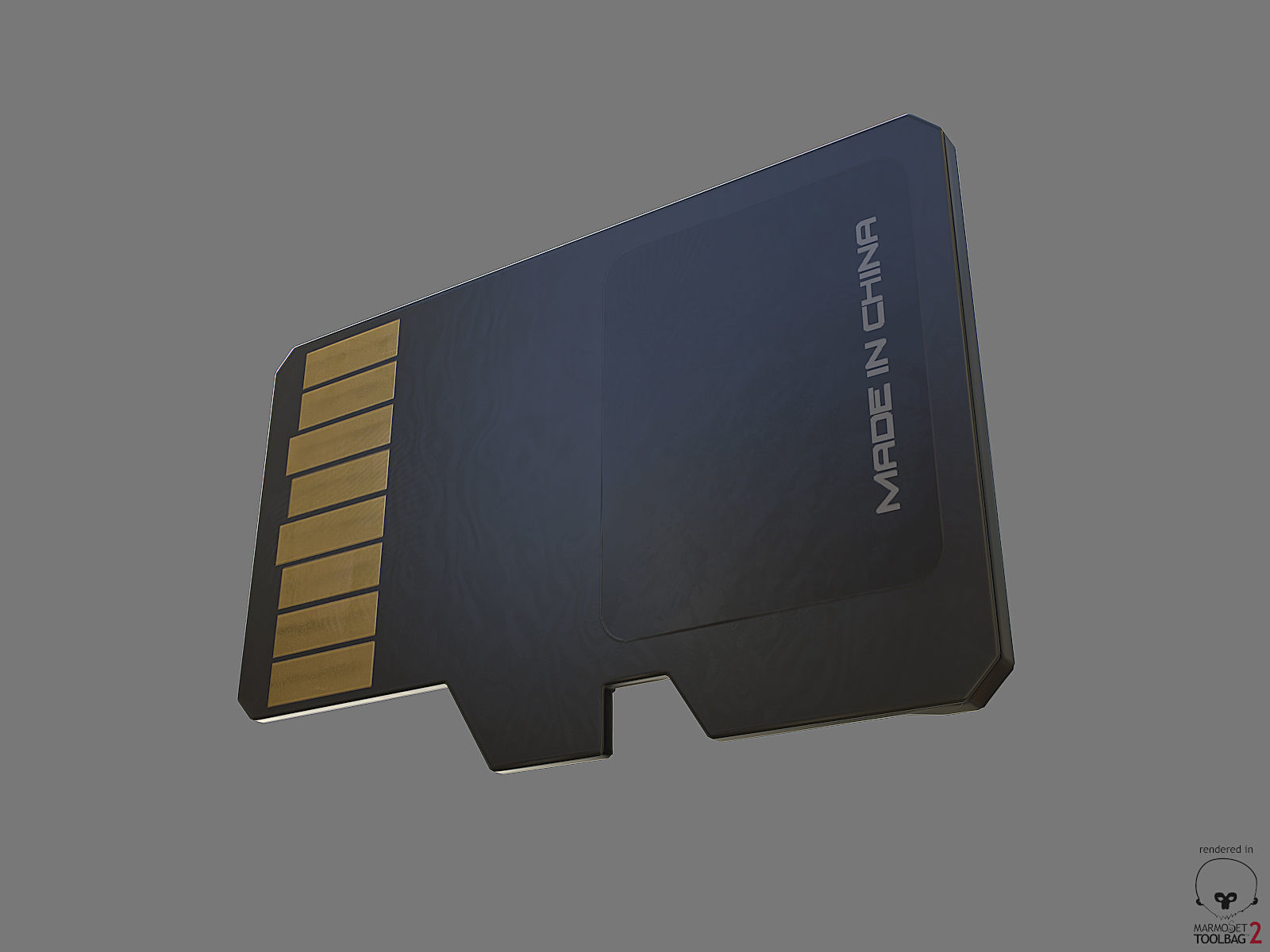 Micro SD Card PBR Low-poly 3D model_8
