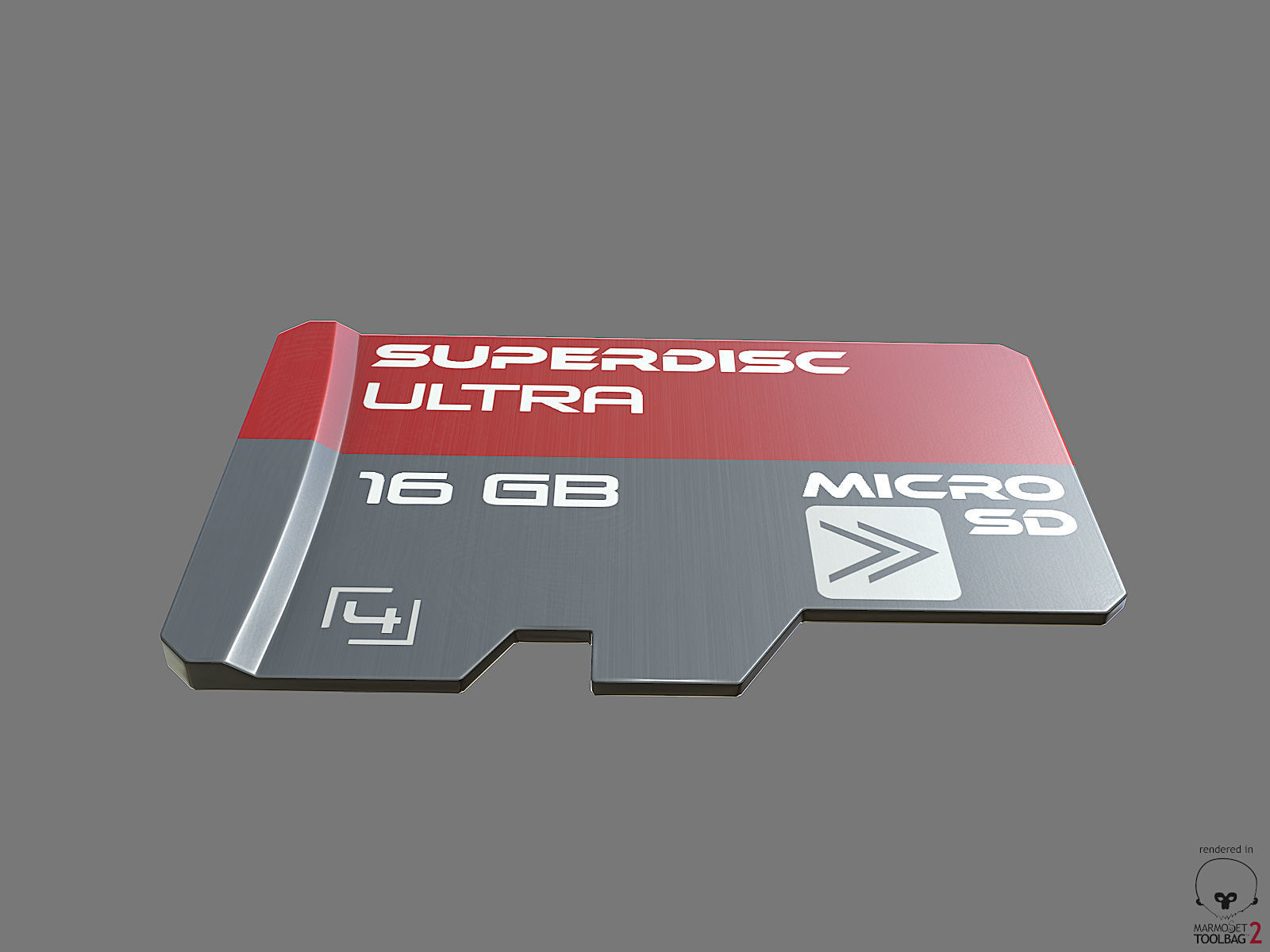 Micro SD Card PBR Low-poly 3D model_4