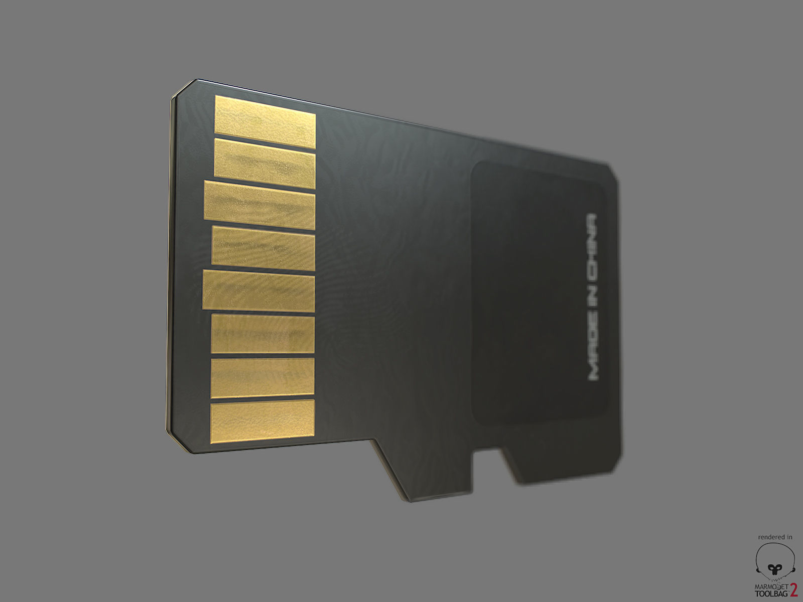 Micro SD Card PBR Low-poly 3D model_5