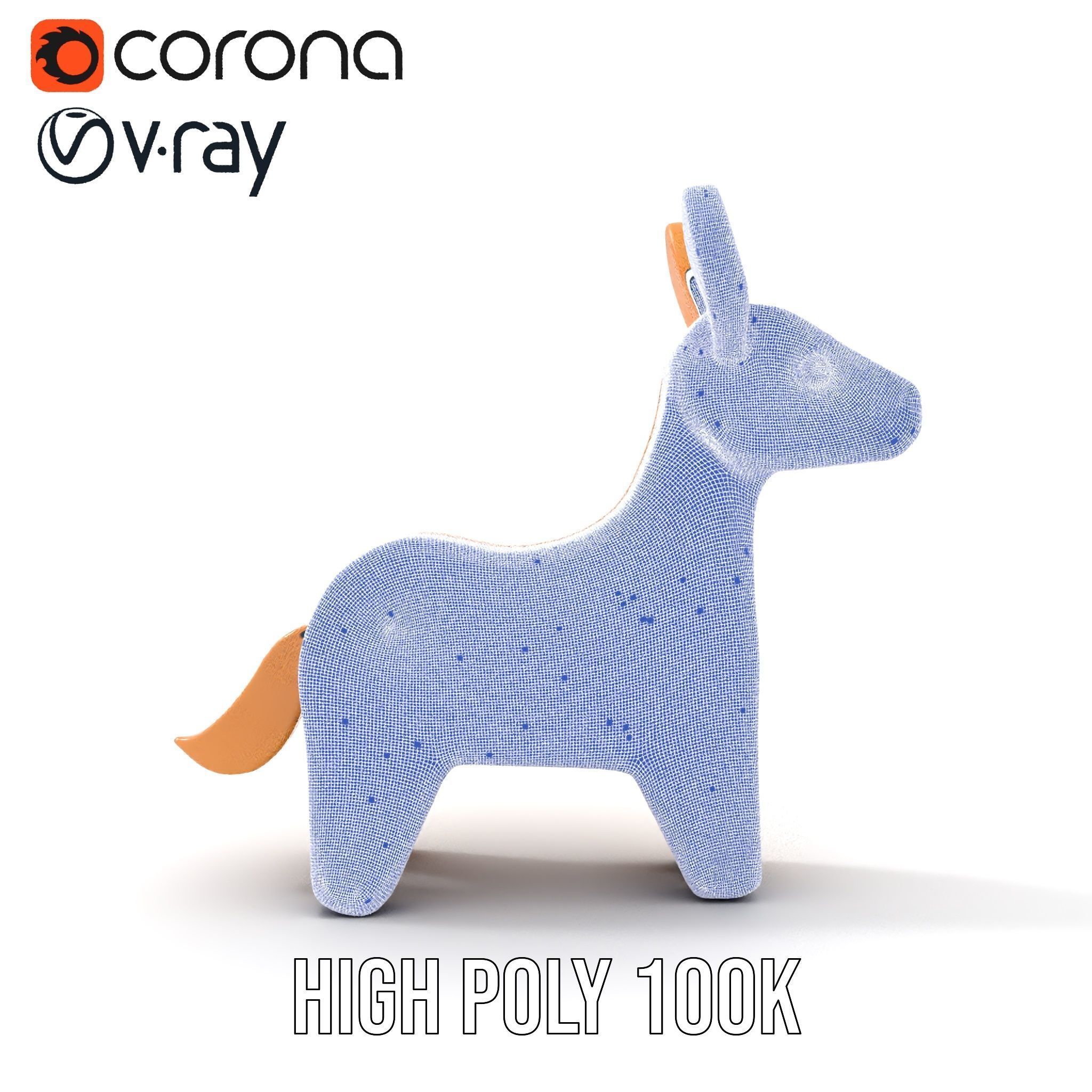 Wooden Animal Model Pack for Games and Animation Low-poly 3D model_33