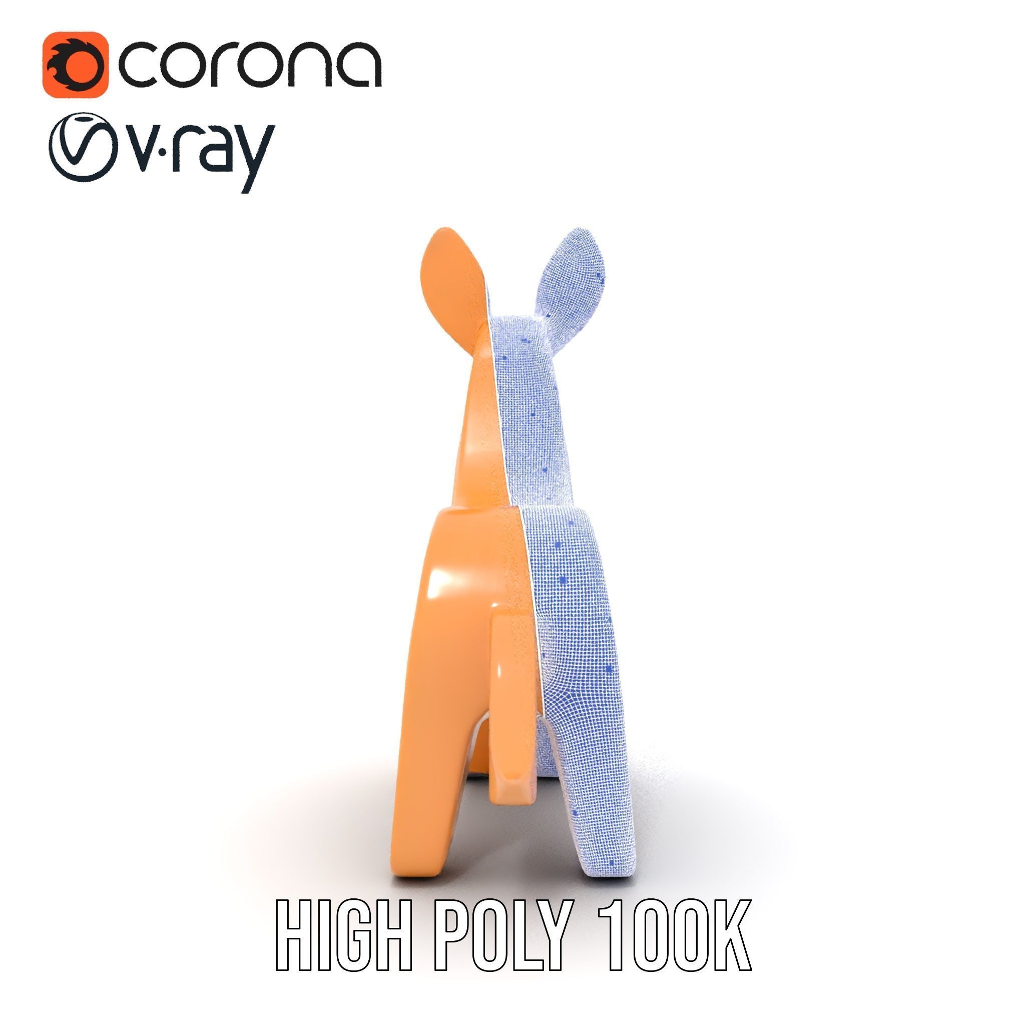 Wooden Animal Model Pack for Games and Animation Low-poly 3D model_34