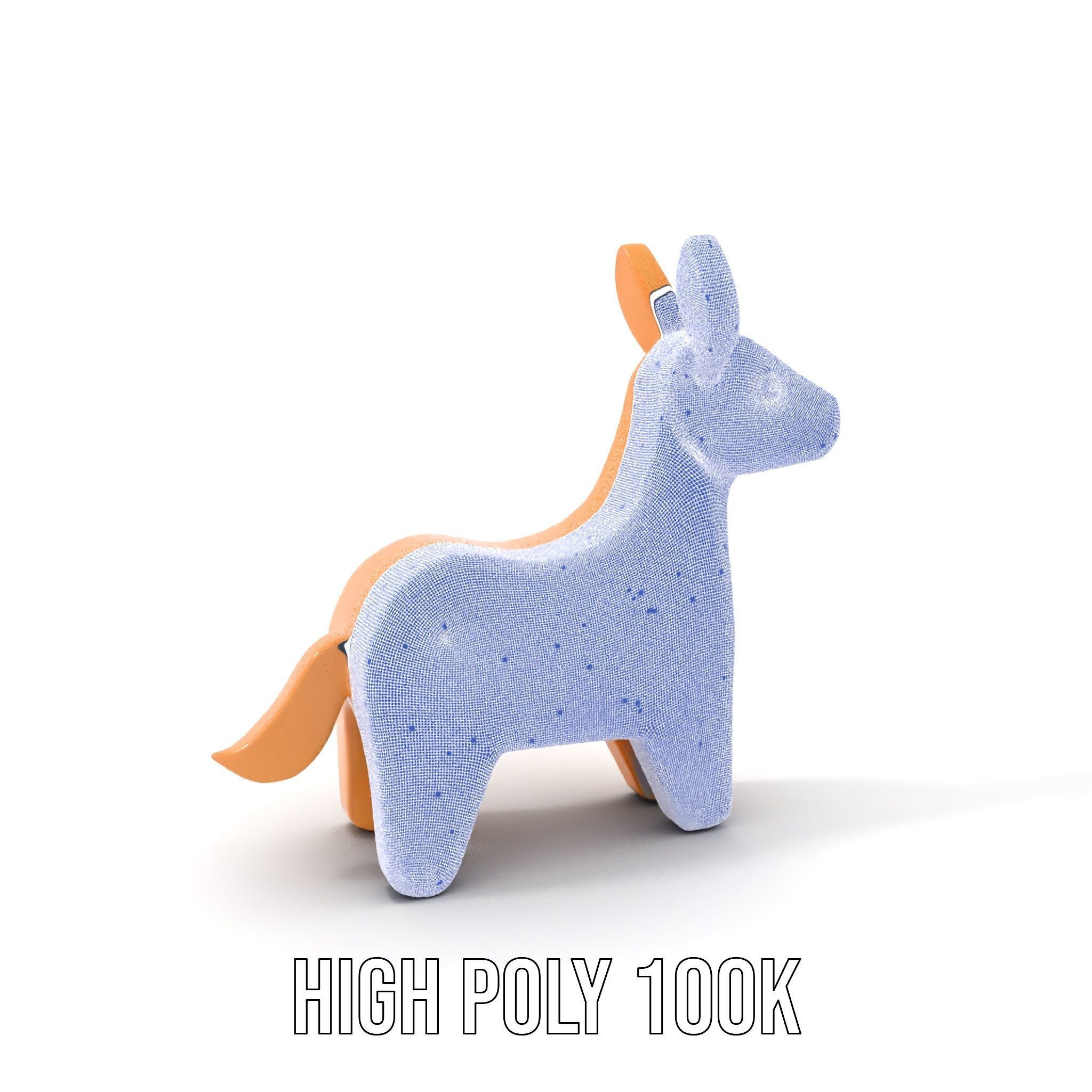 Wooden Animal Model Pack for Games and Animation Low-poly 3D model_4