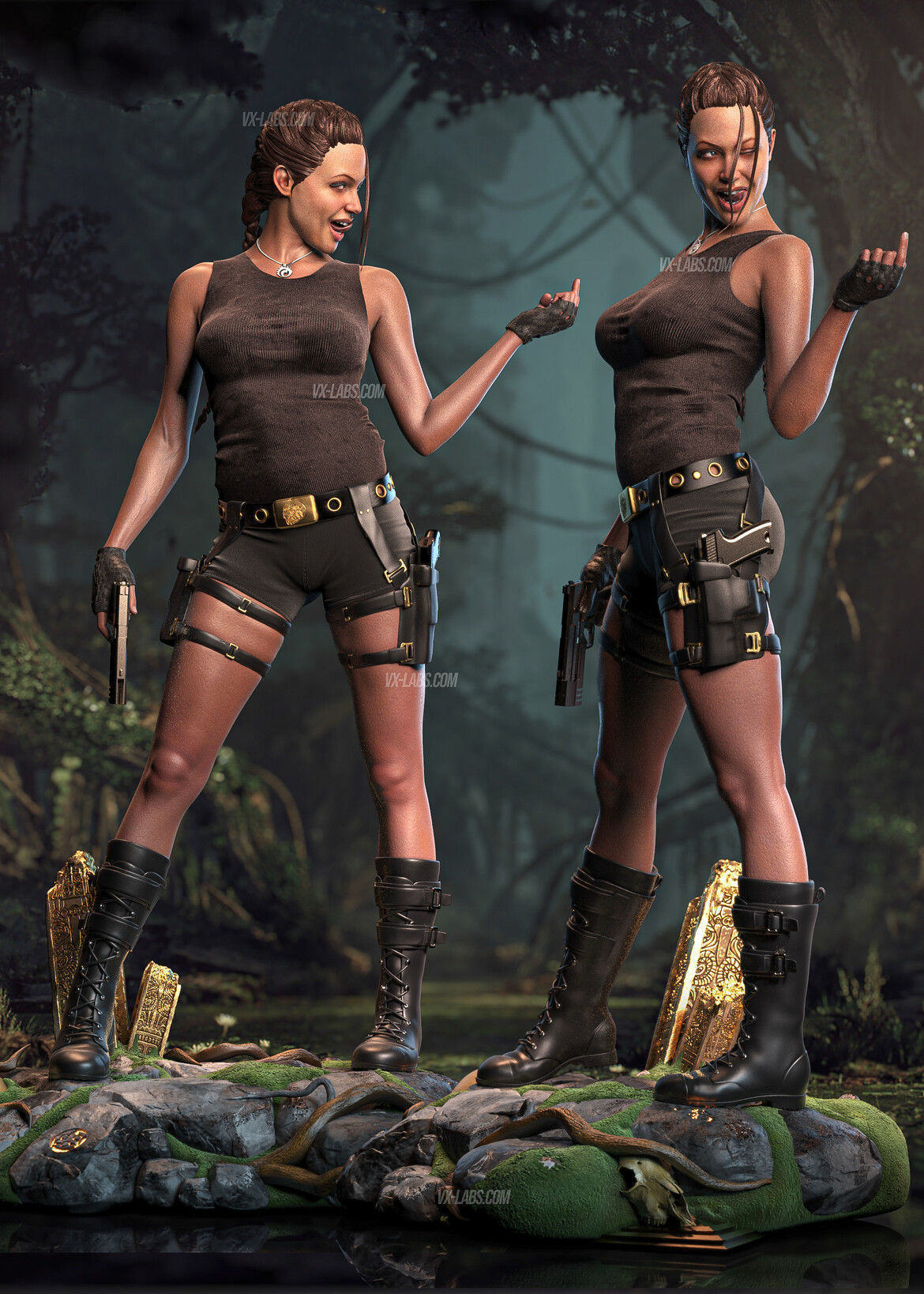 Lara Croft Tomb Raider - Angelina Jolie  3D print model_1