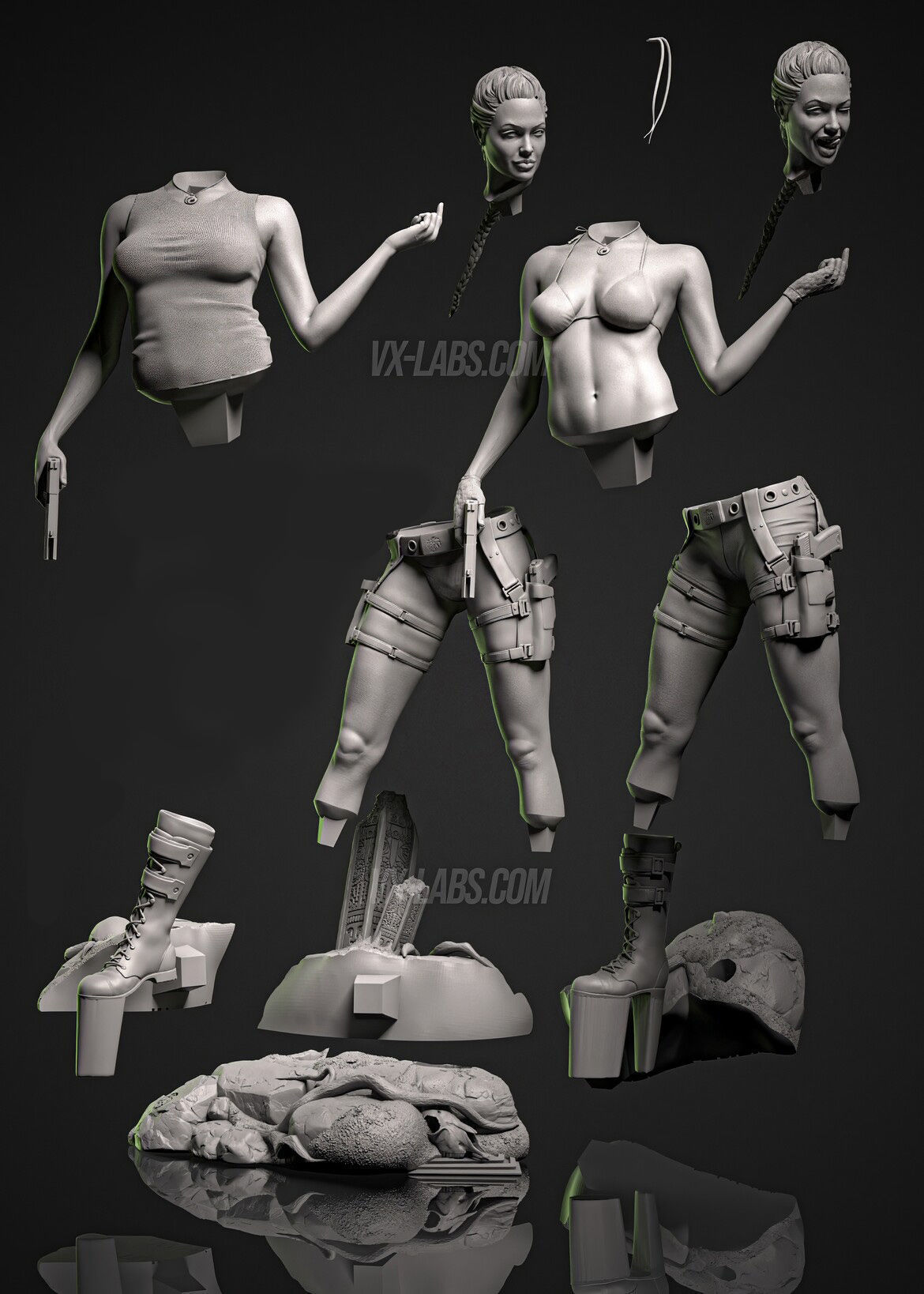 Lara Croft Tomb Raider - Angelina Jolie  3D print model_5