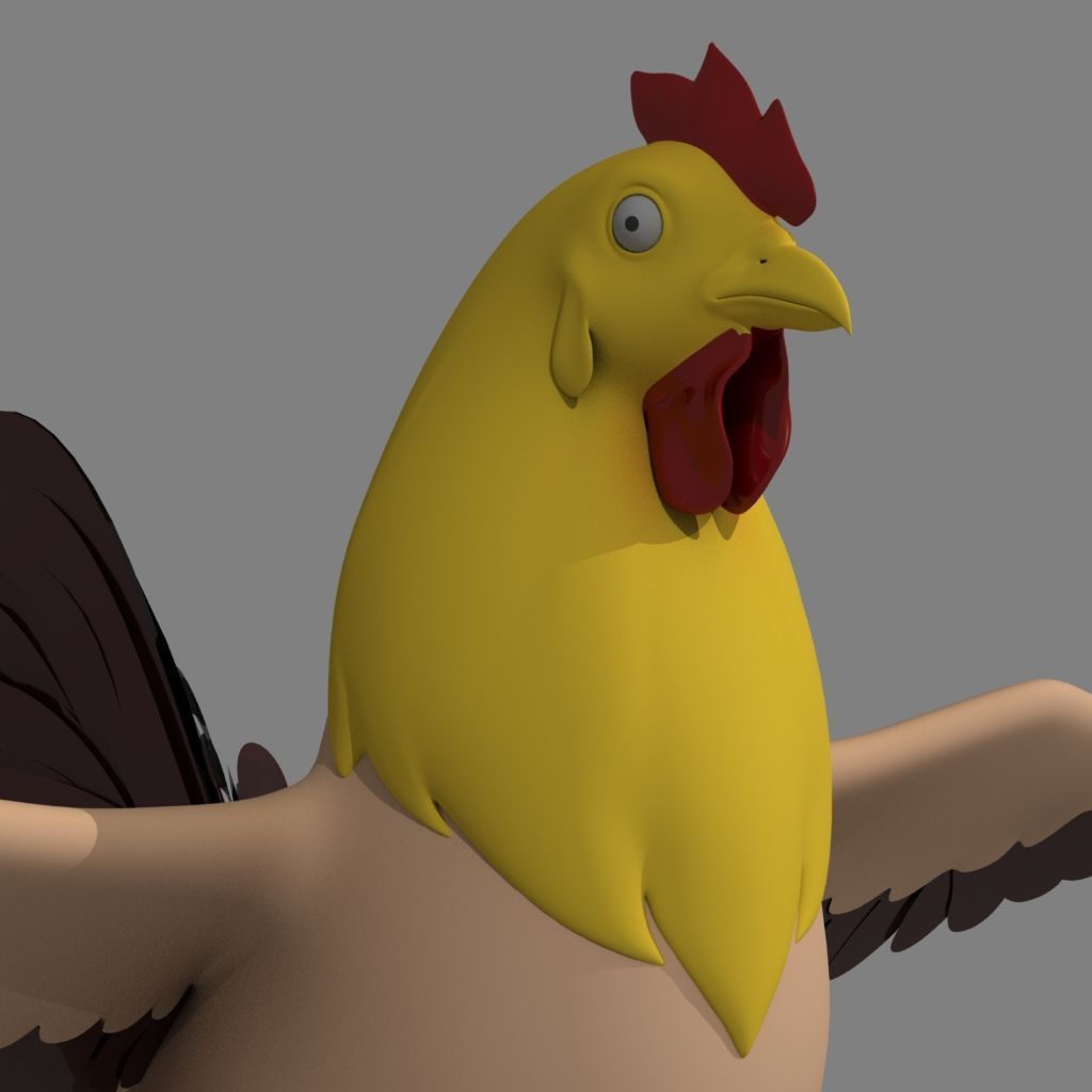 Rooster 3D model_2
