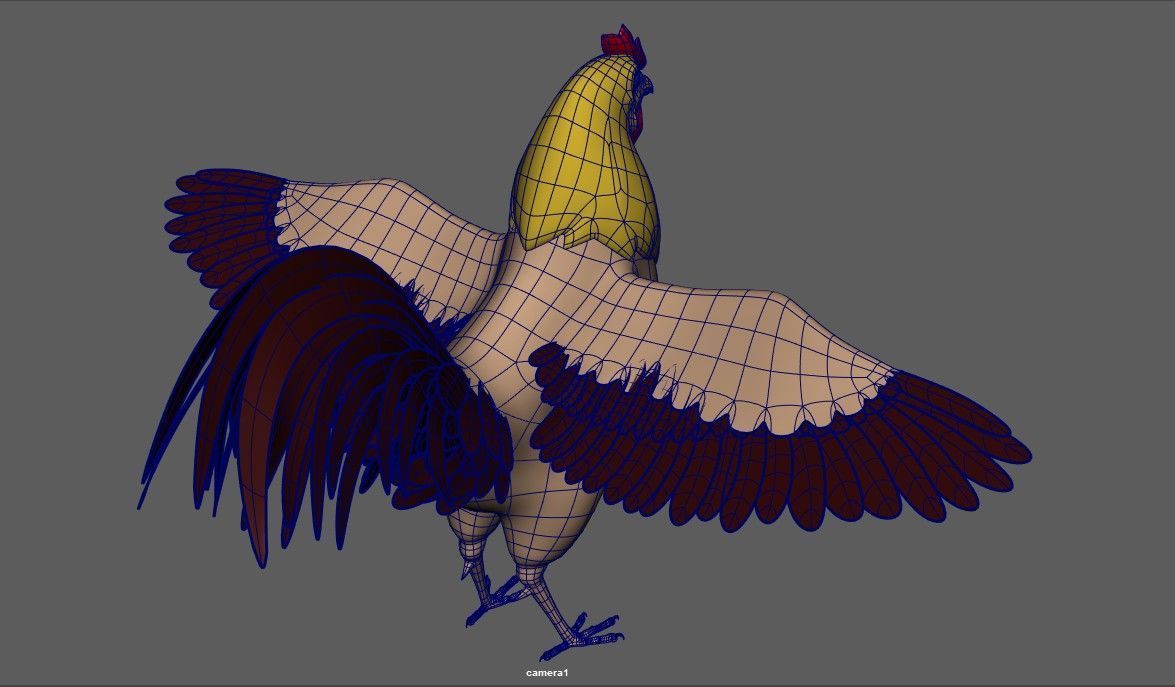 Rooster 3D model_5