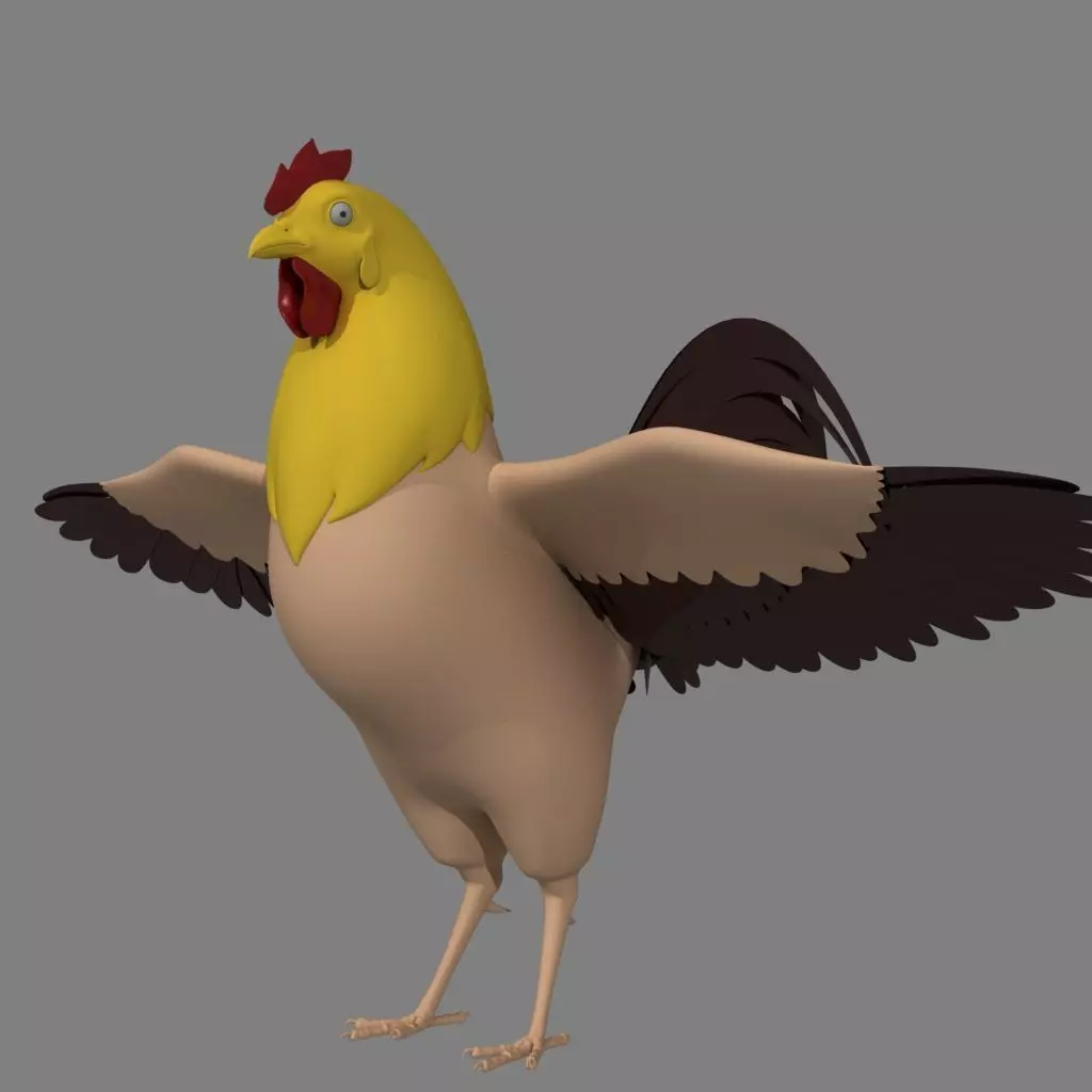 Rooster 3D model_0