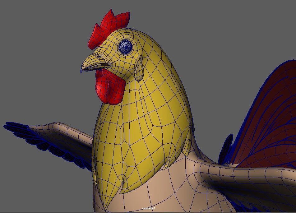 Rooster 3D model_4
