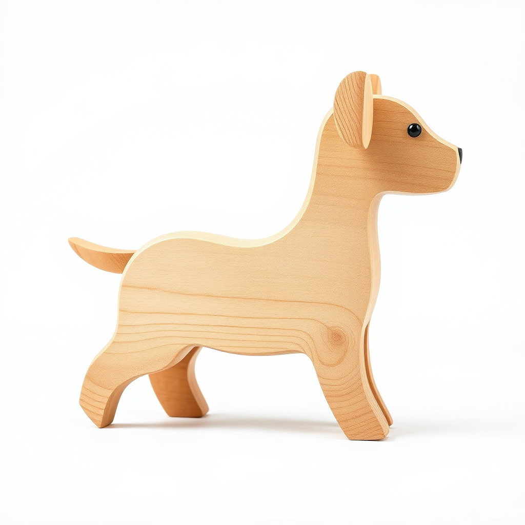 Wooden Dog Toy Model Pack Texture_2