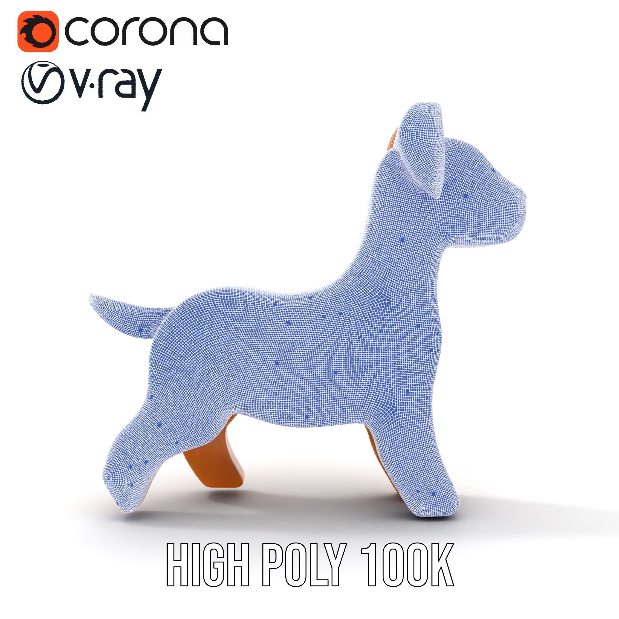 Wooden Dog Toy Model Pack Texture_33