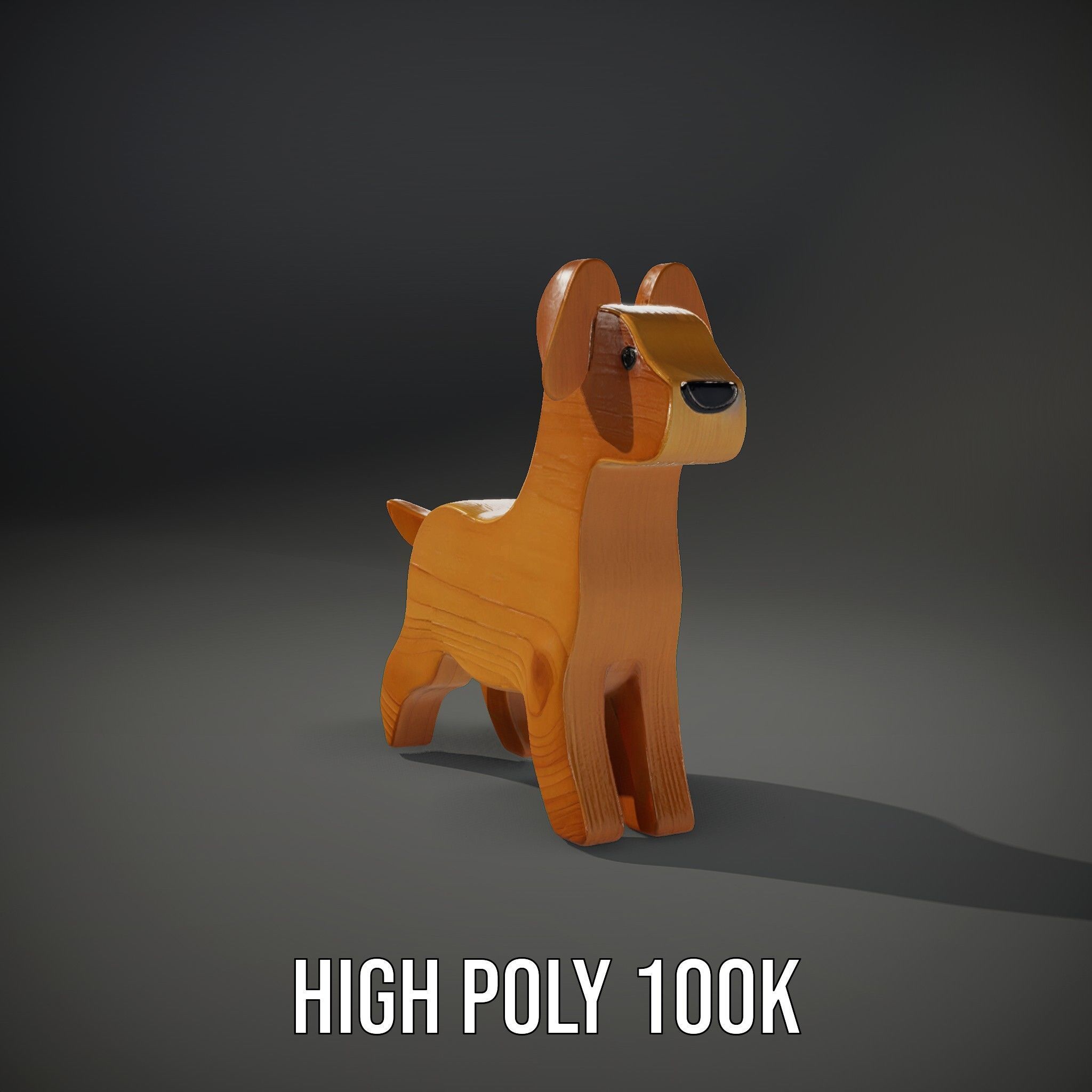 Wooden Dog Toy Model Pack Texture_8
