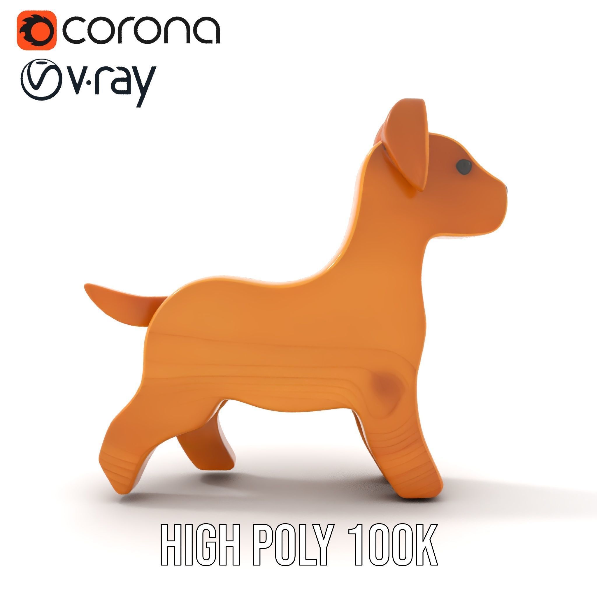 Wooden Dog Toy Model Pack Texture_26