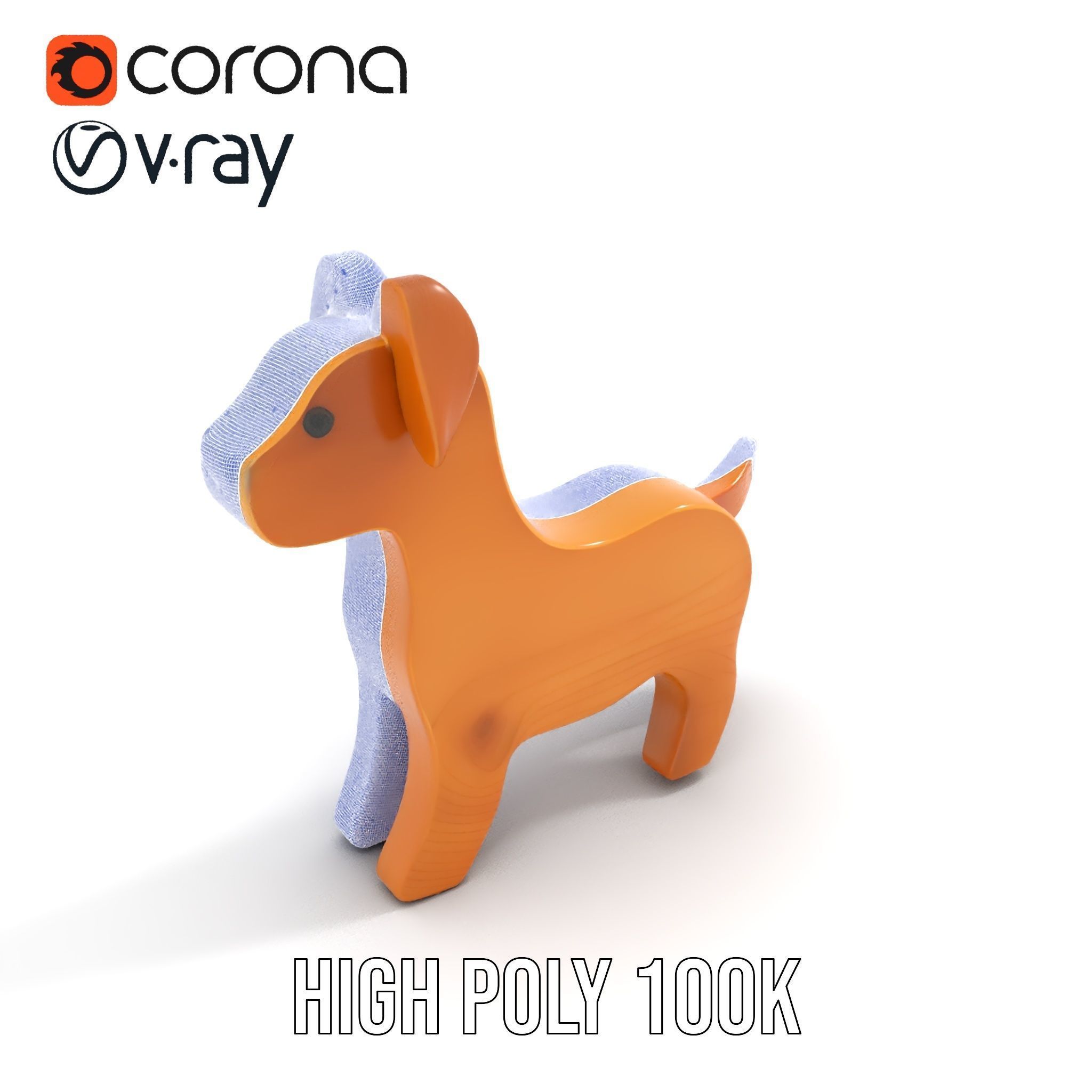 Wooden Dog Toy Model Pack Texture_32