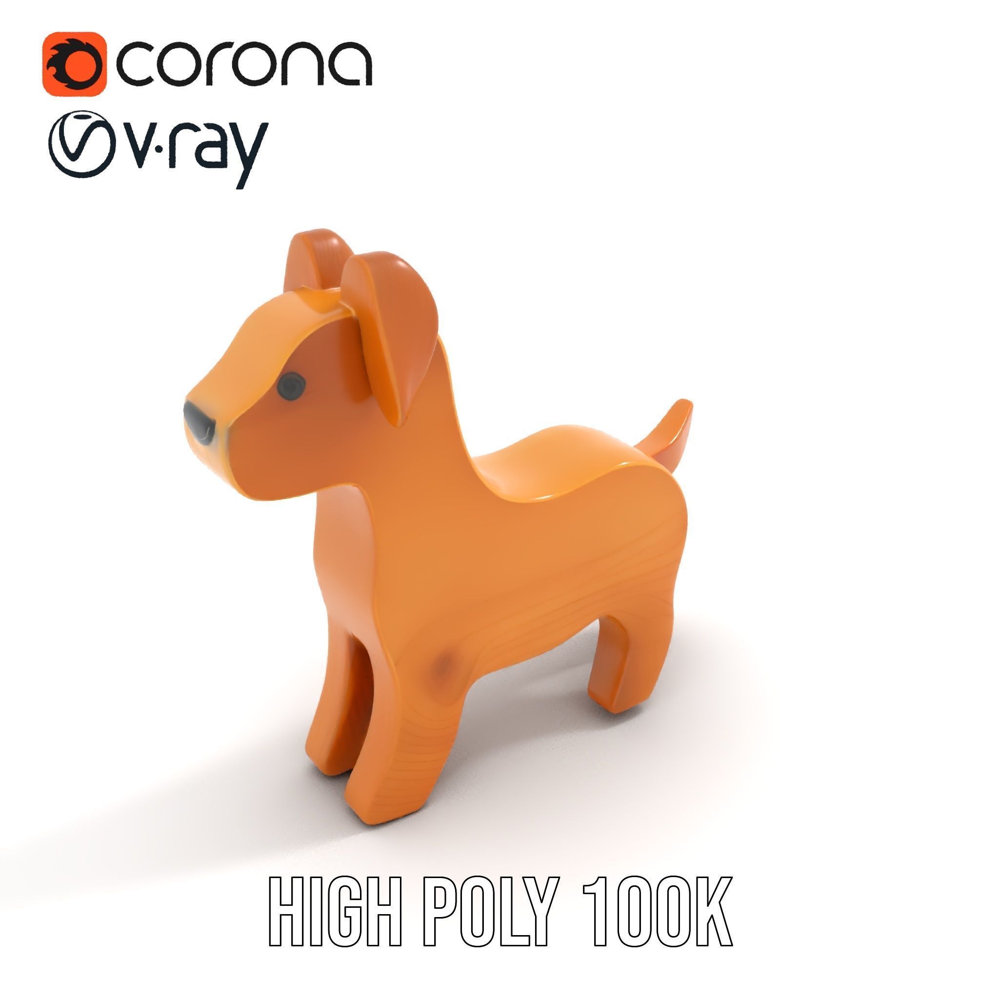 Wooden Dog Toy Model Pack Texture_17