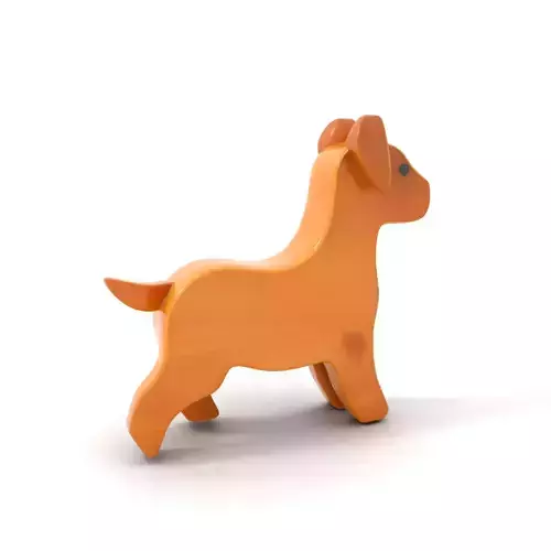 Wooden Dog Toy Model Pack Texture
