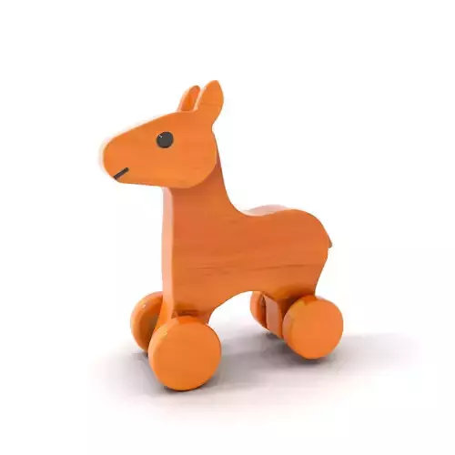 Wooden Giraffe Toy model pack with detailed features Low-poly 3D model