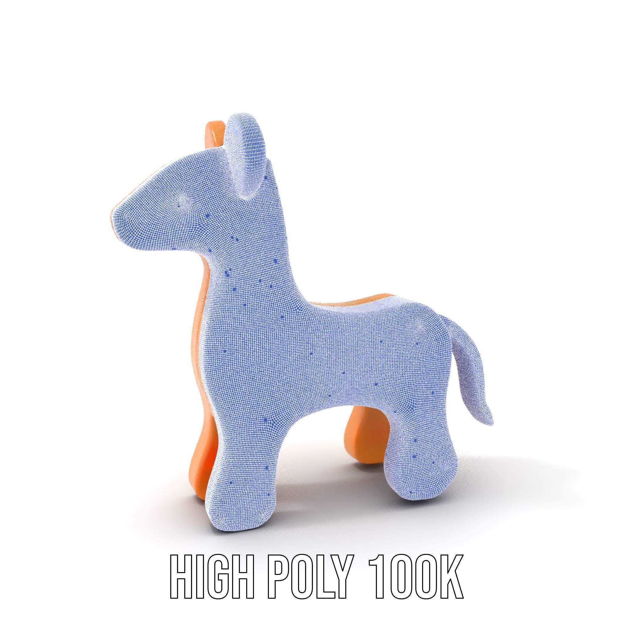 Wooden Animal Toy Model Pack for Rendering and Game Development Low-poly 3D model_4