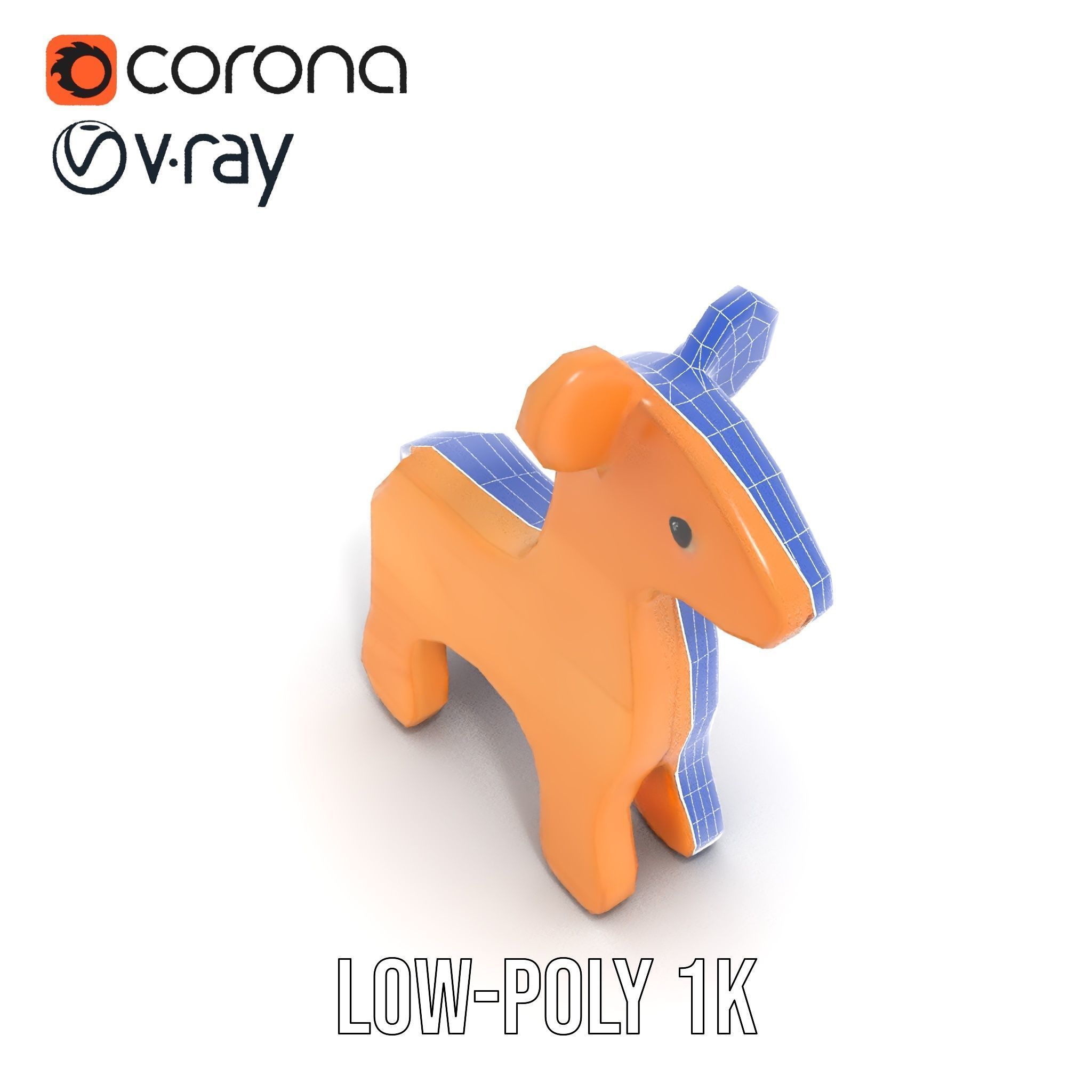 Wooden Animal Toy Model Pack for Rendering and Game Development Low-poly 3D model_25