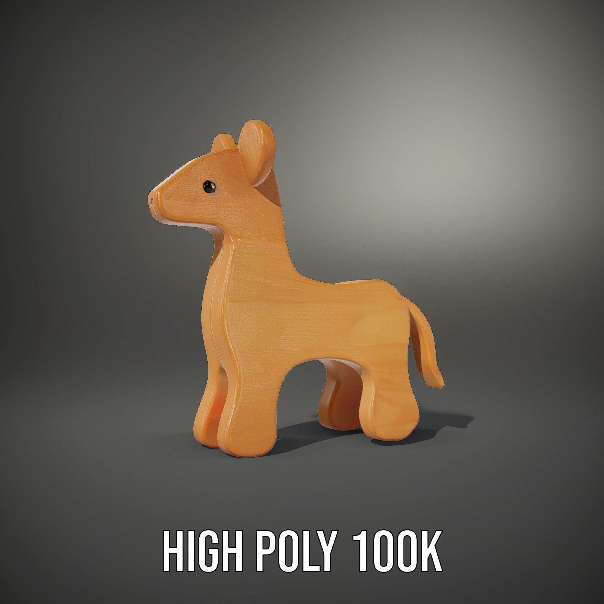 Wooden Animal Toy Model Pack for Rendering and Game Development Low-poly 3D model_20