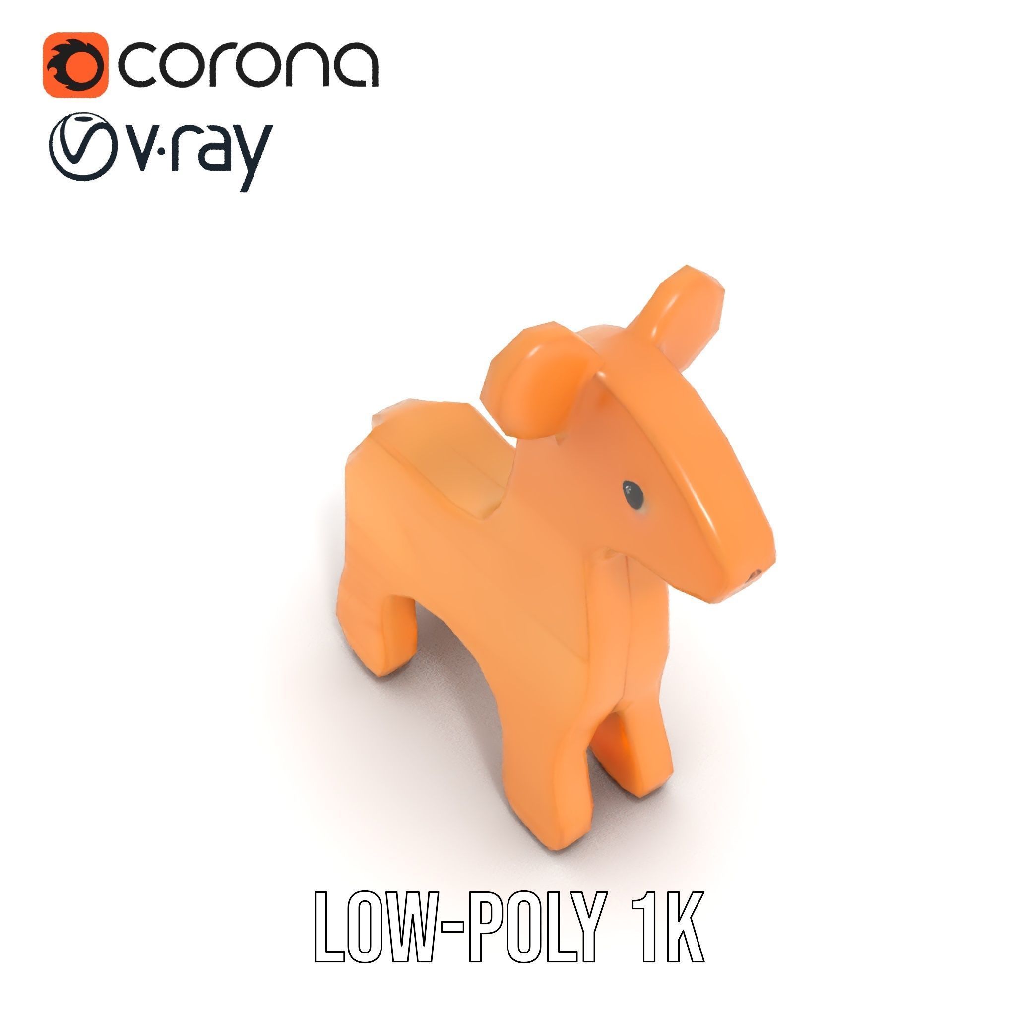 Wooden Animal Toy Model Pack for Rendering and Game Development Low-poly 3D model_11