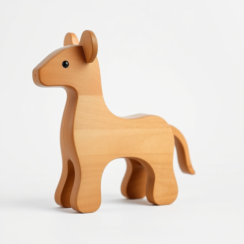 Wooden Animal Toy Model Pack for Rendering and Game Development Low-poly 3D model_2