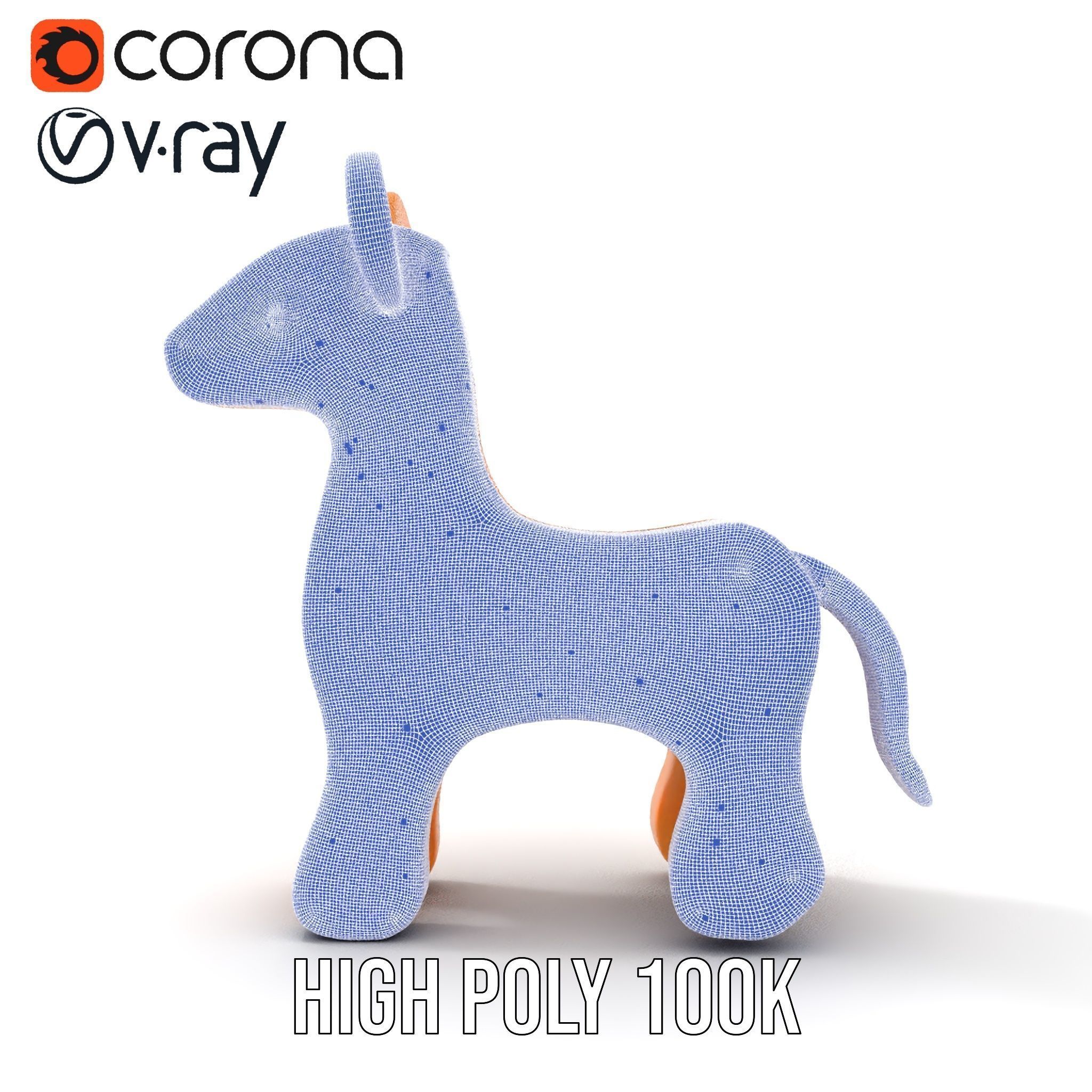 Wooden Animal Toy Model Pack for Rendering and Game Development Low-poly 3D model_33