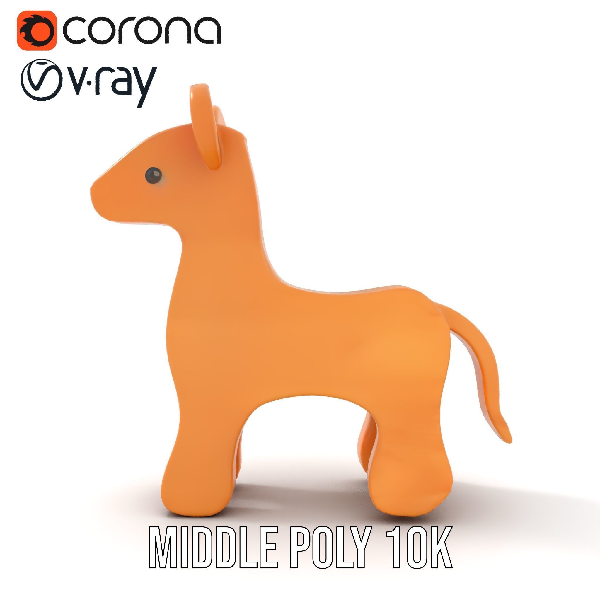 Wooden Animal Toy Model Pack for Rendering and Game Development Low-poly 3D model_10