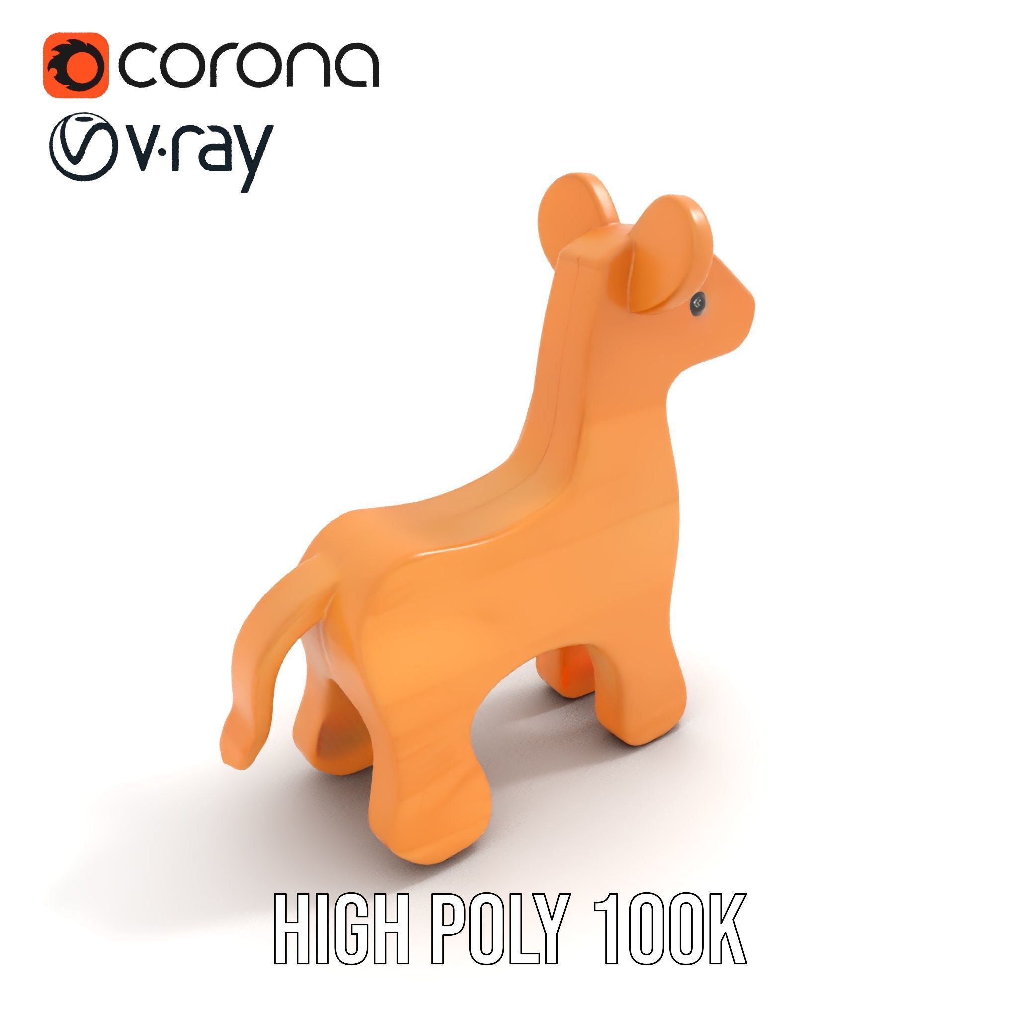 Wooden Animal Toy Model Pack for Rendering and Game Development Low-poly 3D model_9
